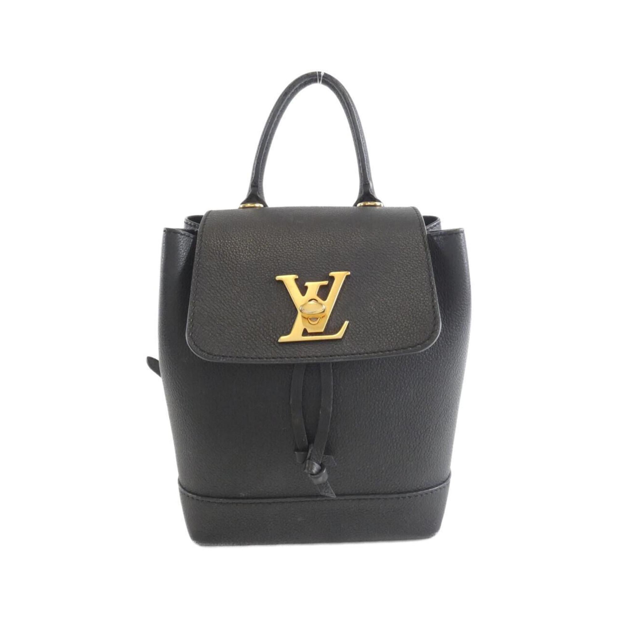Louis Vuitton Black Leather Backpack (Pre-Owned)
