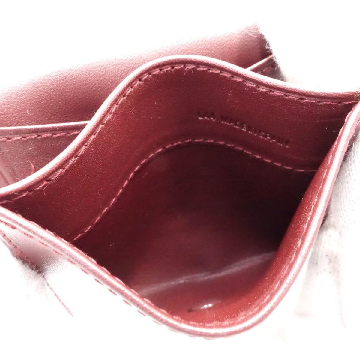 Cartier Must Bordeaux Leather Coin Purse/Coin Case (Pre-Owned)