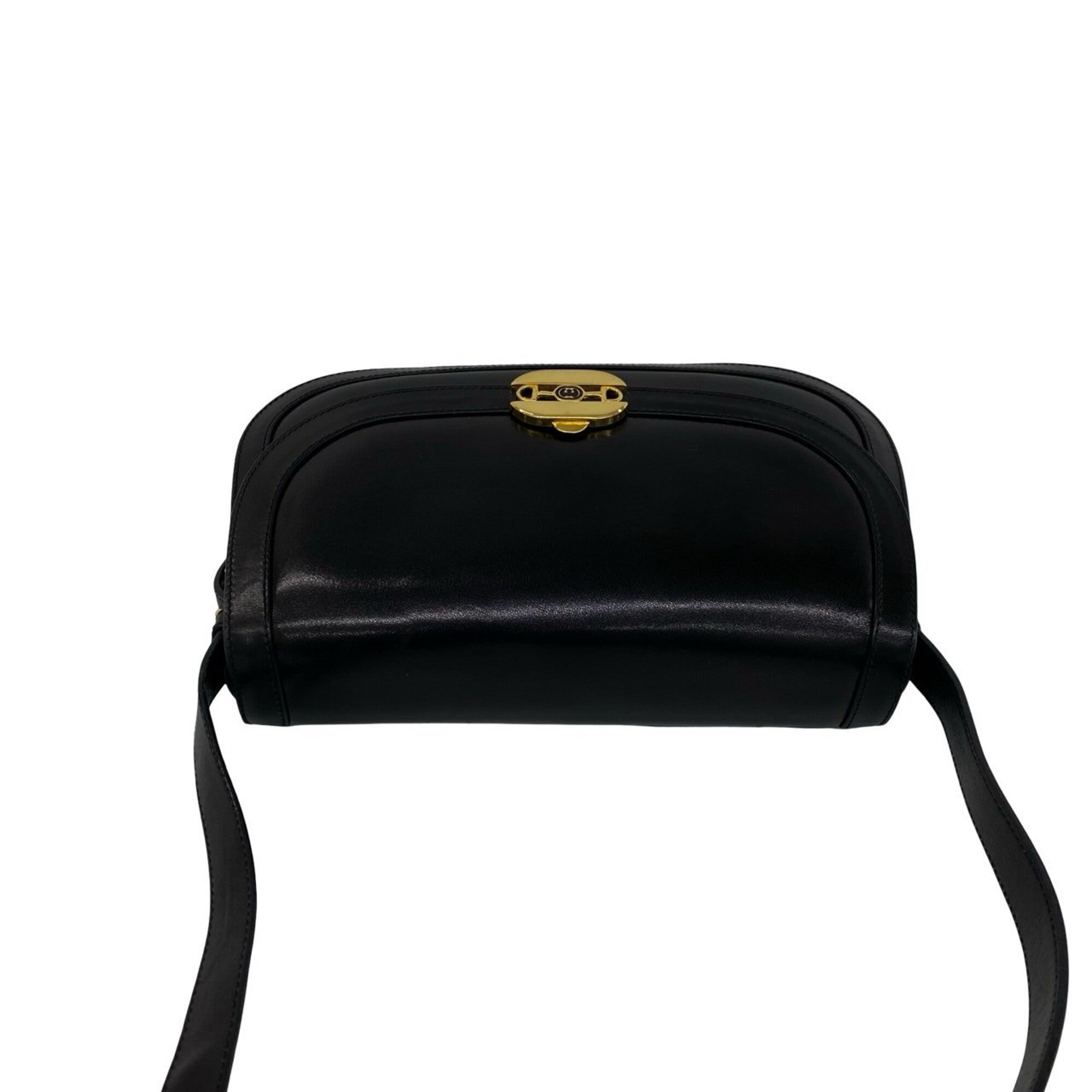 Gucci Black Leather Pochette Shoulder Bag (Pre-Owned)