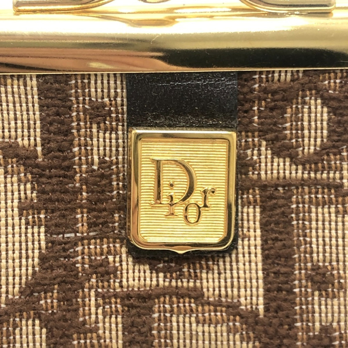 Christian Dior Brown Canvas Coin Purse/Coin Case (Pre-Owned)