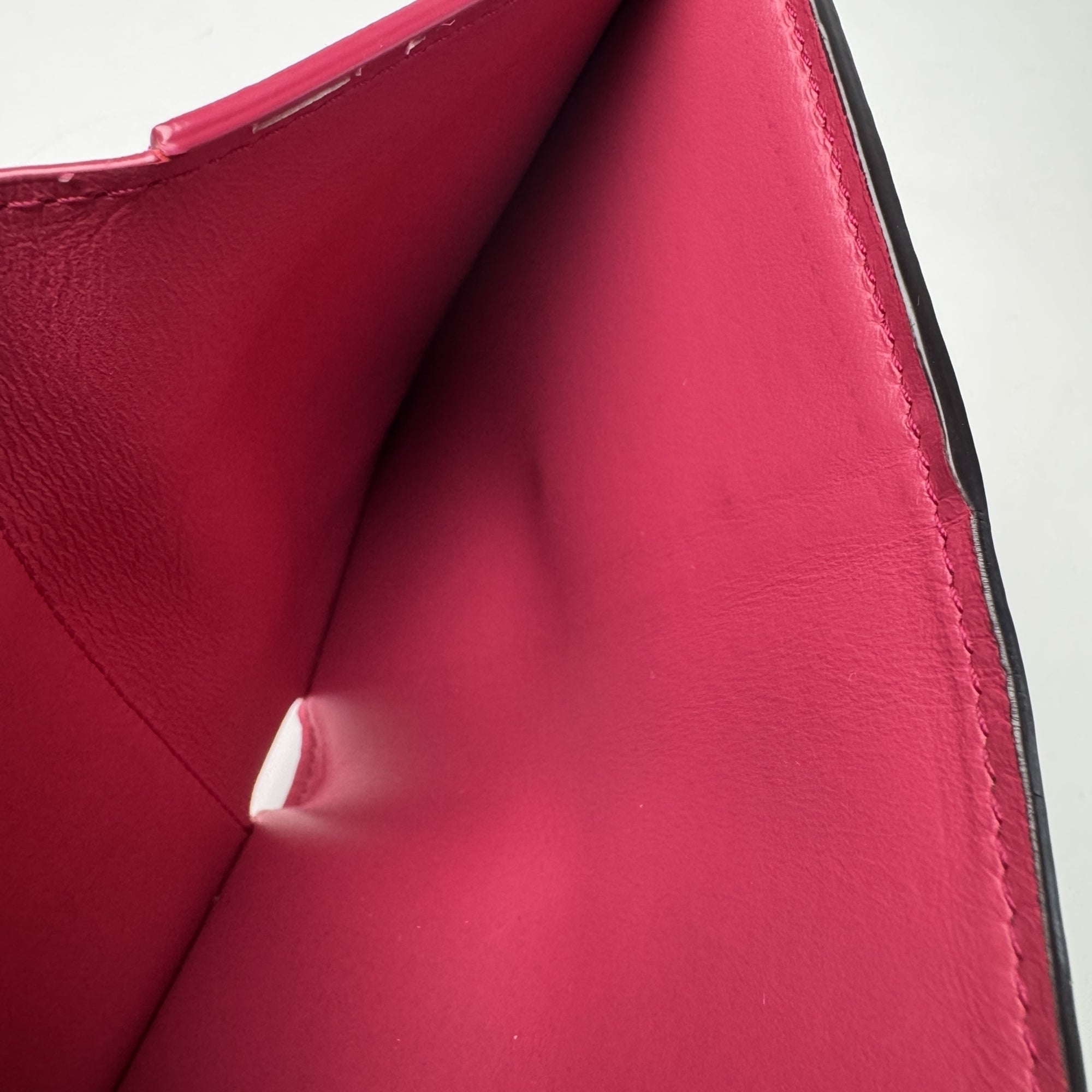 Louis Vuitton Black Hot Pink Leather Wallet (Tri-Fold) (Pre-Owned)