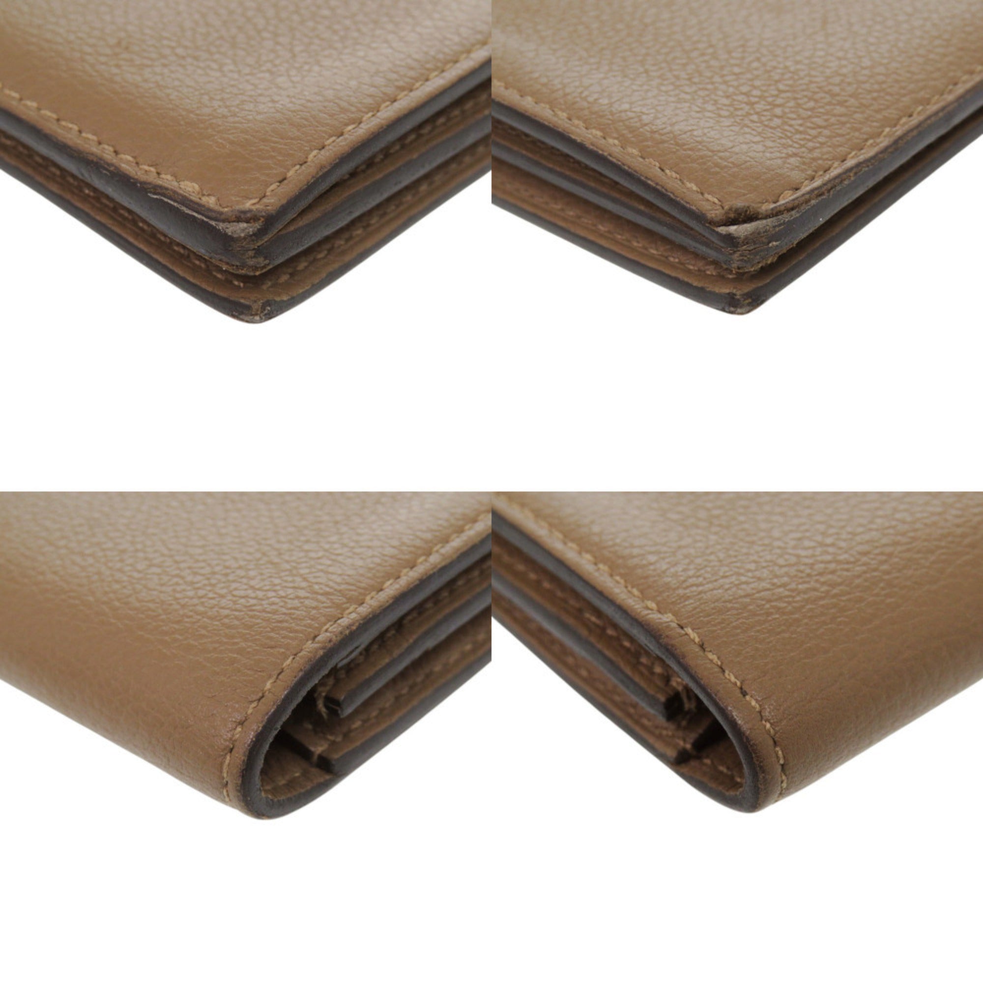 Hermes Brown Leather Long Wallet (Bi-Fold) (Pre-Owned)