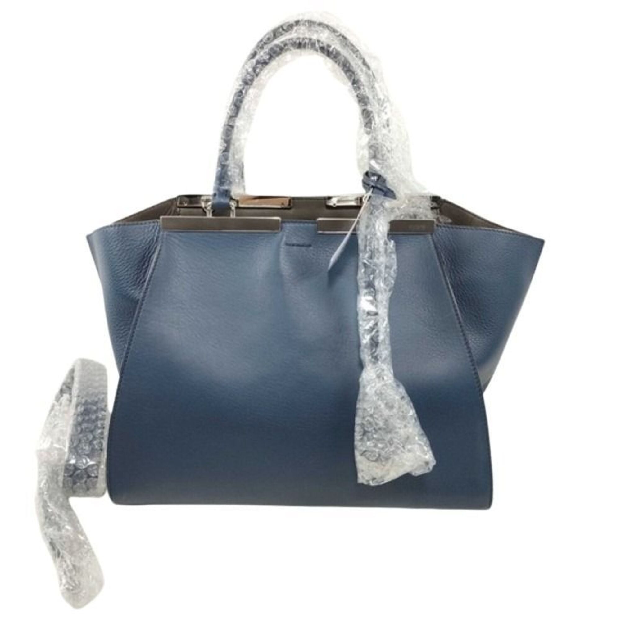Fendi Blue Leather Handbag (Pre-Owned)