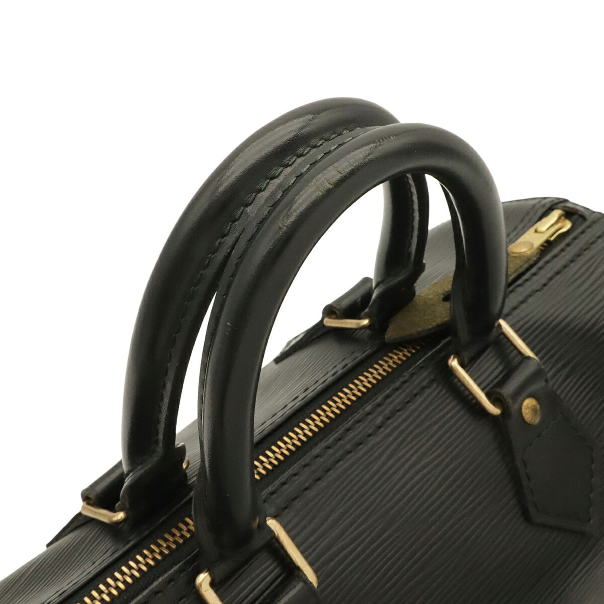 Louis Vuitton Noir Epi Leather Boston Bag Handbag (Pre-Owned)