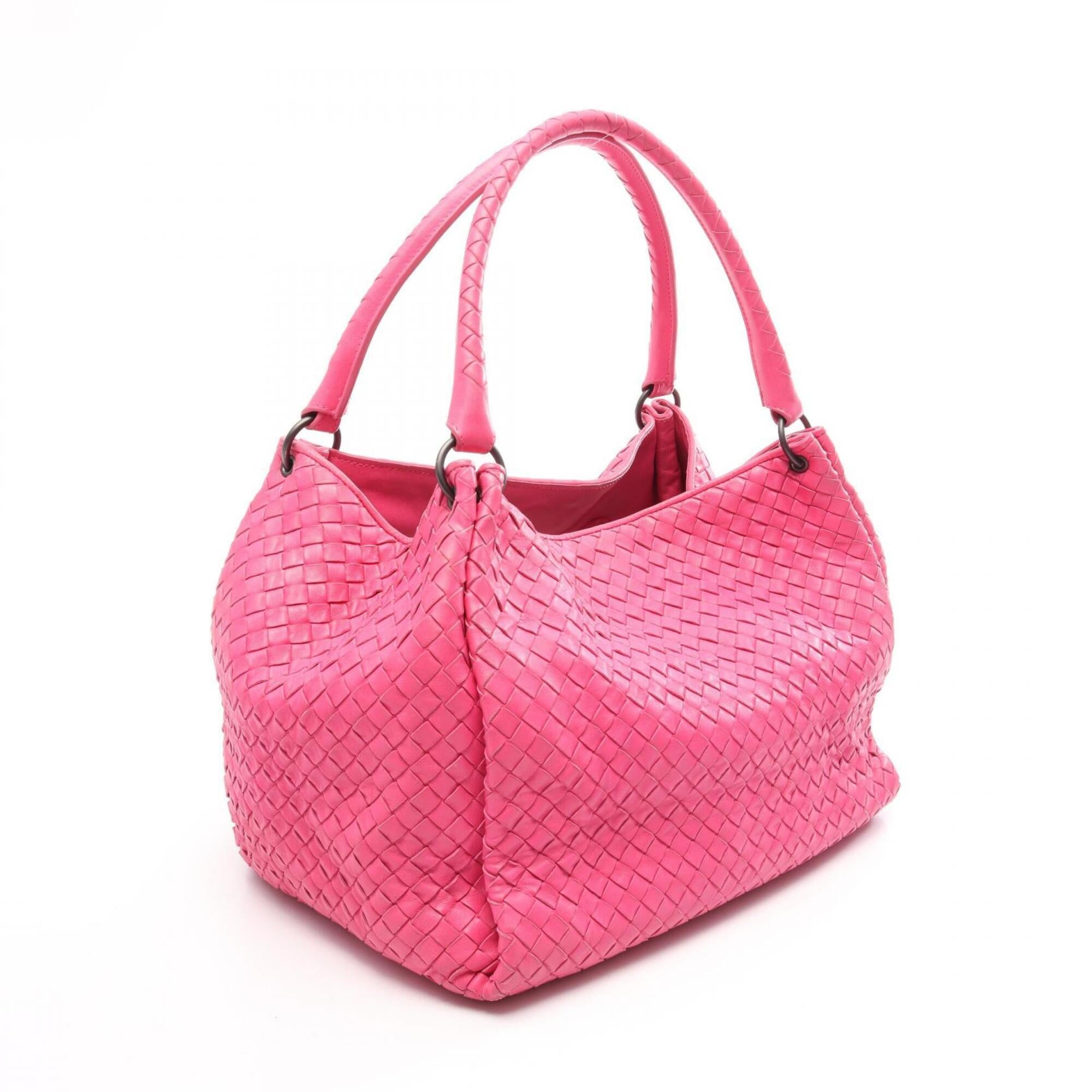 Bottega Veneta Intrecciato Pink Intrecciato Handbag Tote Bag (Pre-Owned)