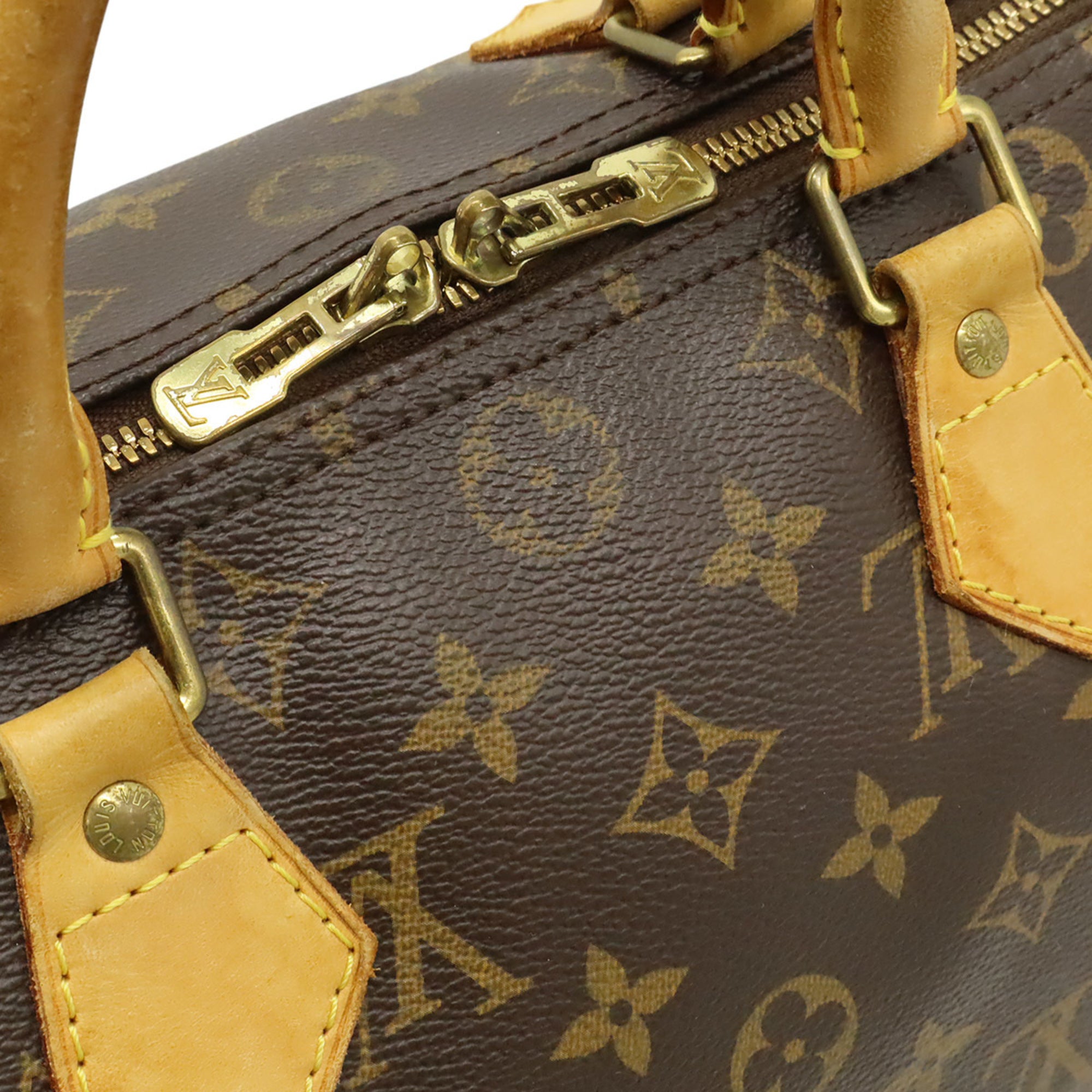 Louis Vuitton Brown Monogram Canvas Boston Bag Handbag Shoulder Bag (Pre-Owned)