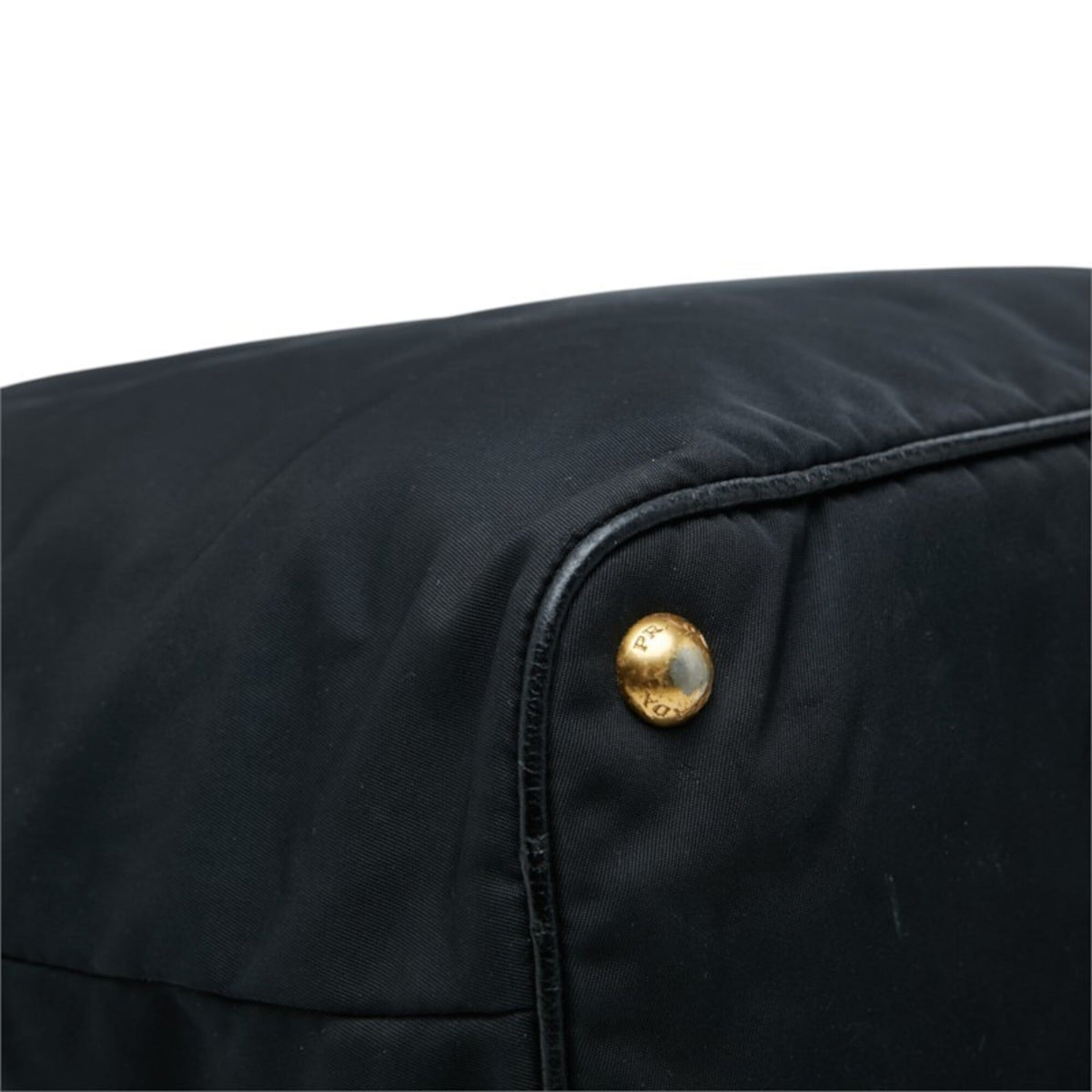 Prada Black Nylon Leather Tote Bag (Pre-Owned)