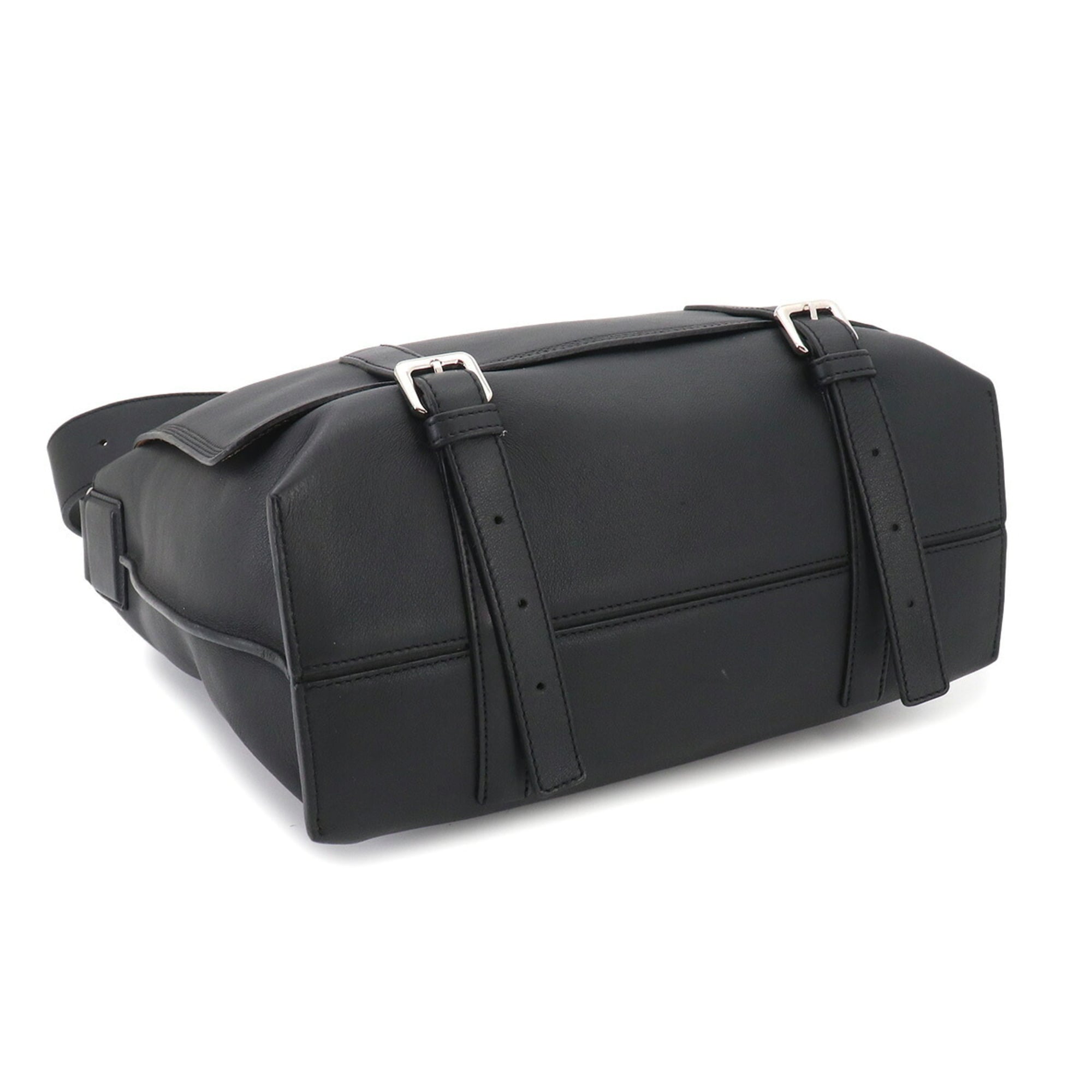 Loewe Black Leather Handbag Messenger Bag Shoulder Bag (Pre-Owned)