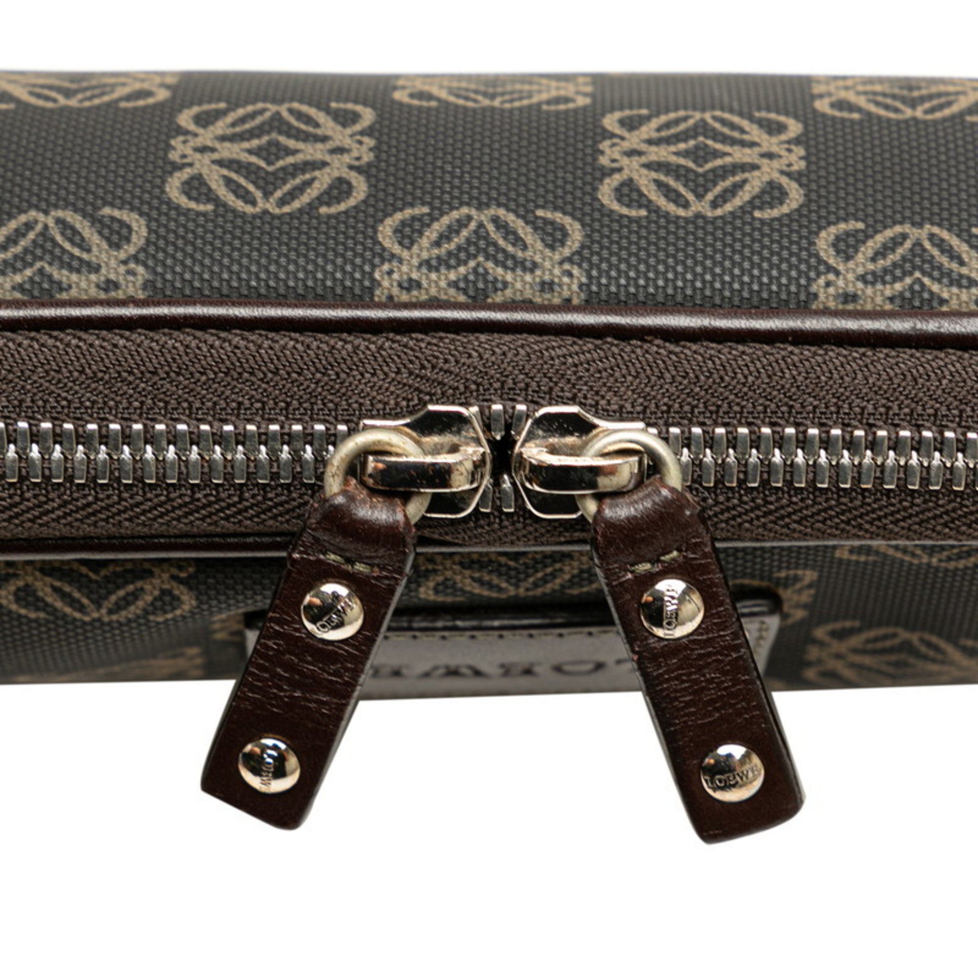 Loewe Black Brown Pvc Leather Clutch Bag (Pre-Owned)