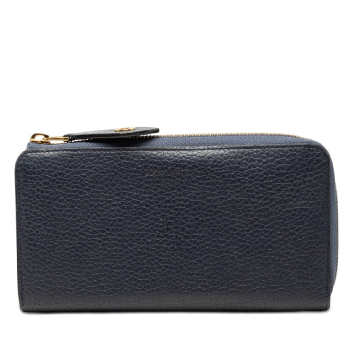 Louis Vuitton Navy Navy Blue Leather Long Wallet (Bi-Fold) (Pre-Owned)