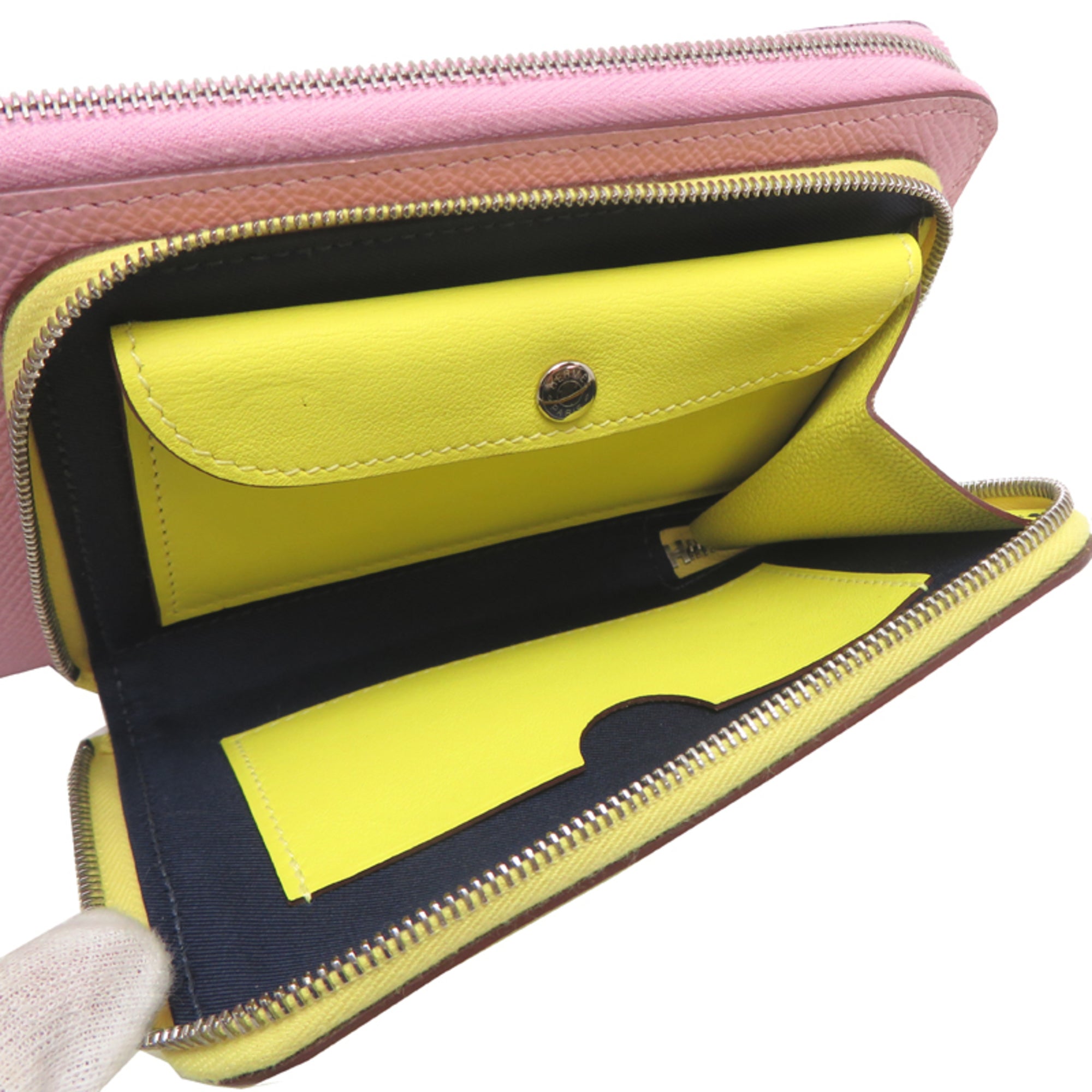 Hermes Lime Pink Yellow Swift Leather Epsom Leather Shoulder Bag (Pre-Owned)