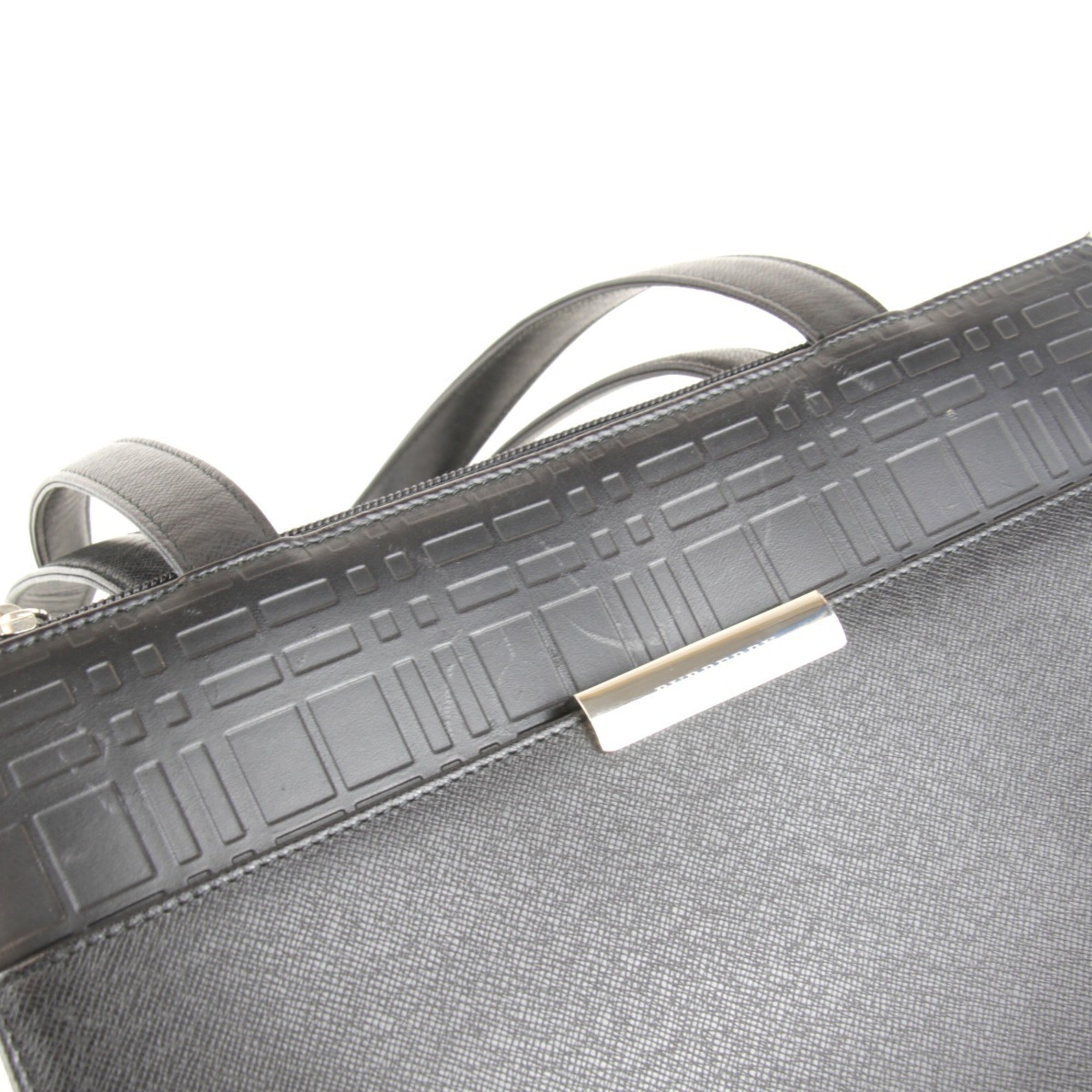 Burberry Black Leather Tote Bag (Pre-Owned)