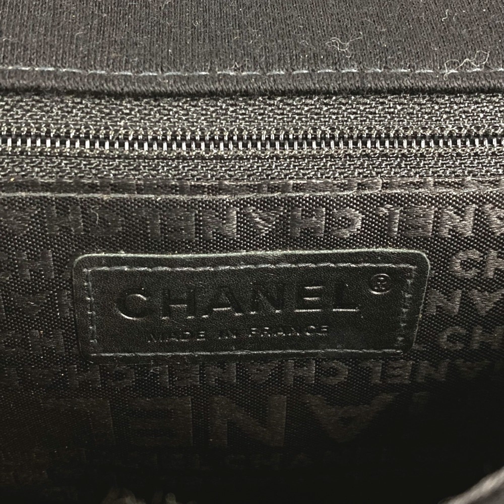 Chanel Black Cotton Shoulder Bag (Pre-Owned)