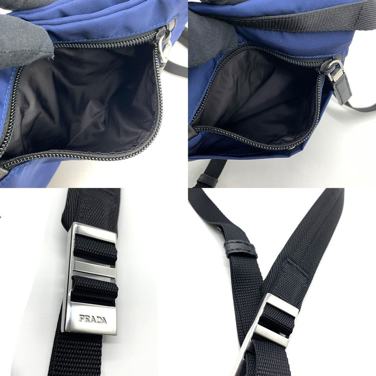 Prada Blue Nylon Shoulder Bag (Pre-Owned)