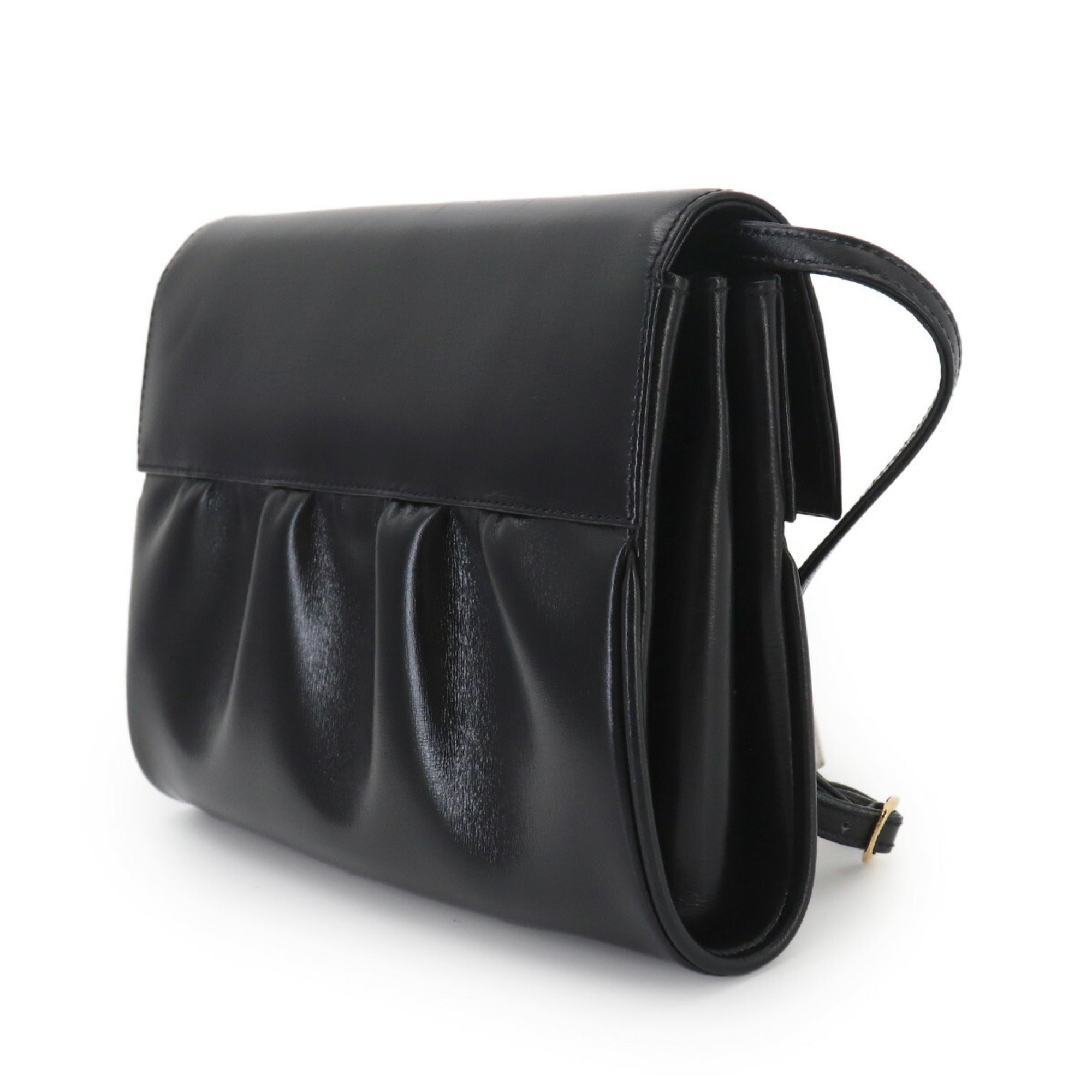 Gucci Black Leather Handbag Shoulder Bag (Pre-Owned)