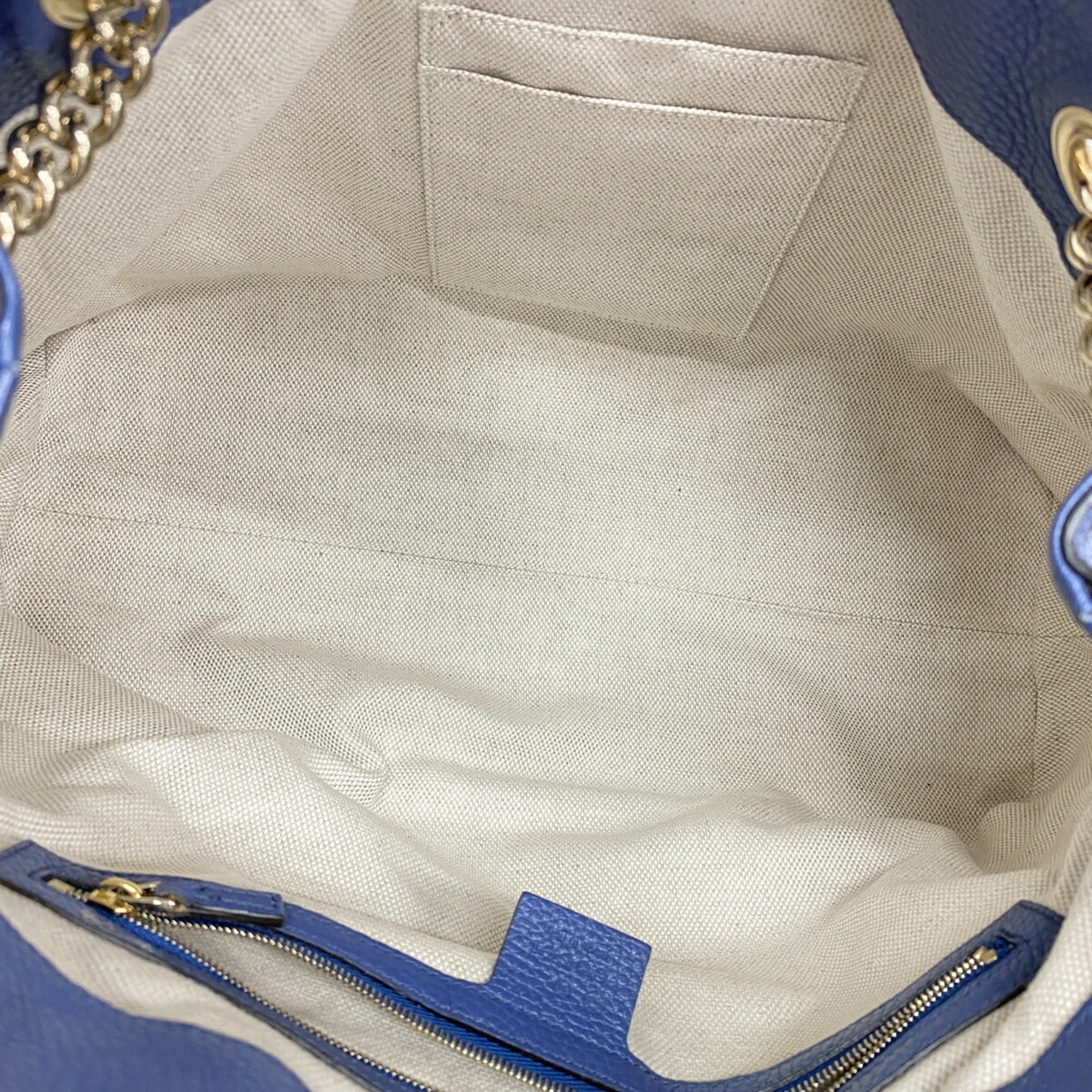 Gucci Blue Leather Shoulder Bag (Pre-Owned)