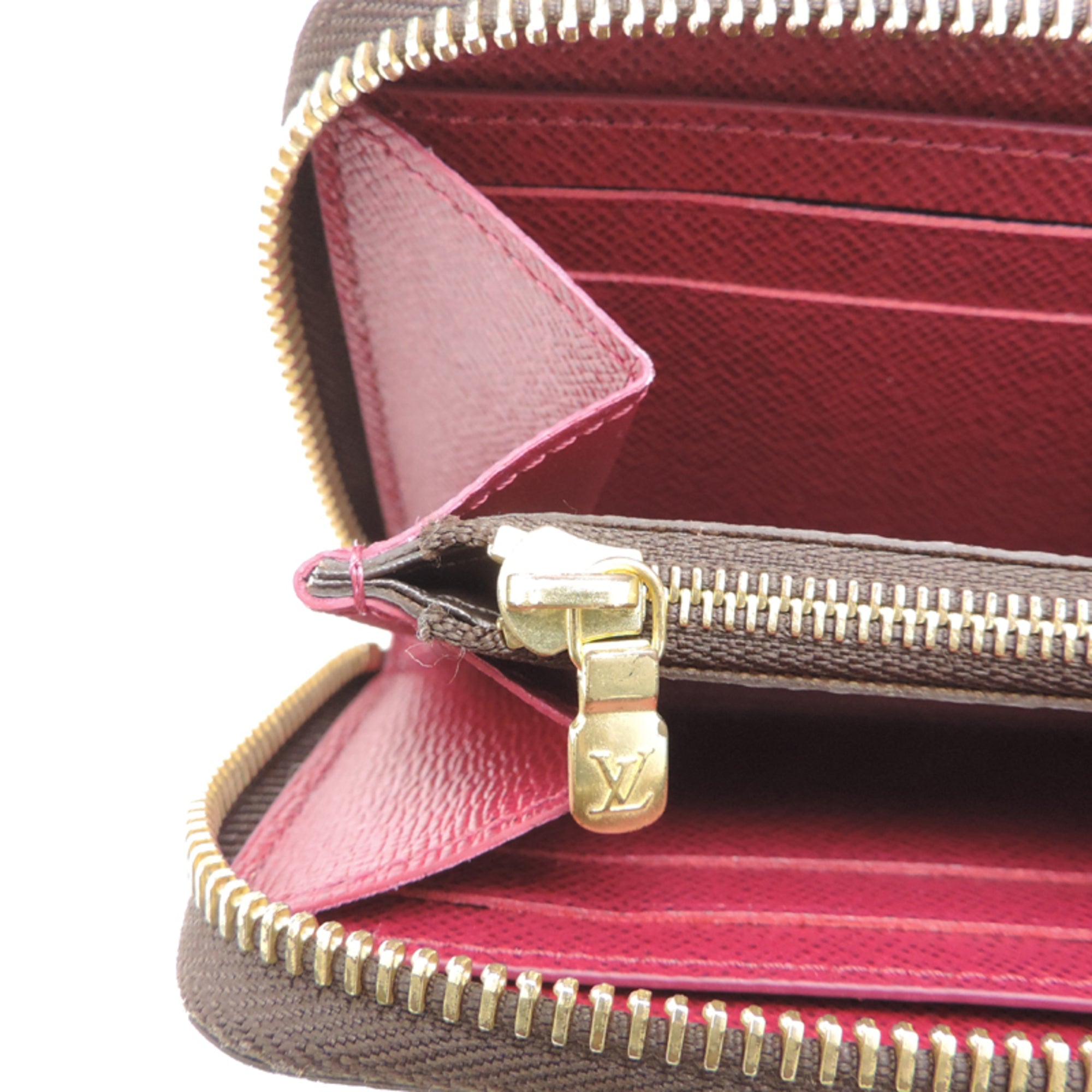 Louis Vuitton Brown Fuchsia Monogram Pink Monogram Long Wallet (Bi-Fold) (Pre-Owned)