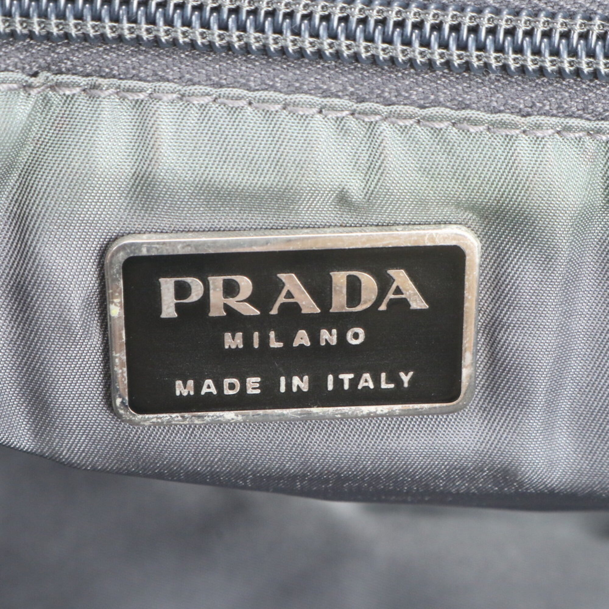 Pradasports Gray Navy Boston Bag Shoulder Bag Tote Bag (Pre-Owned)