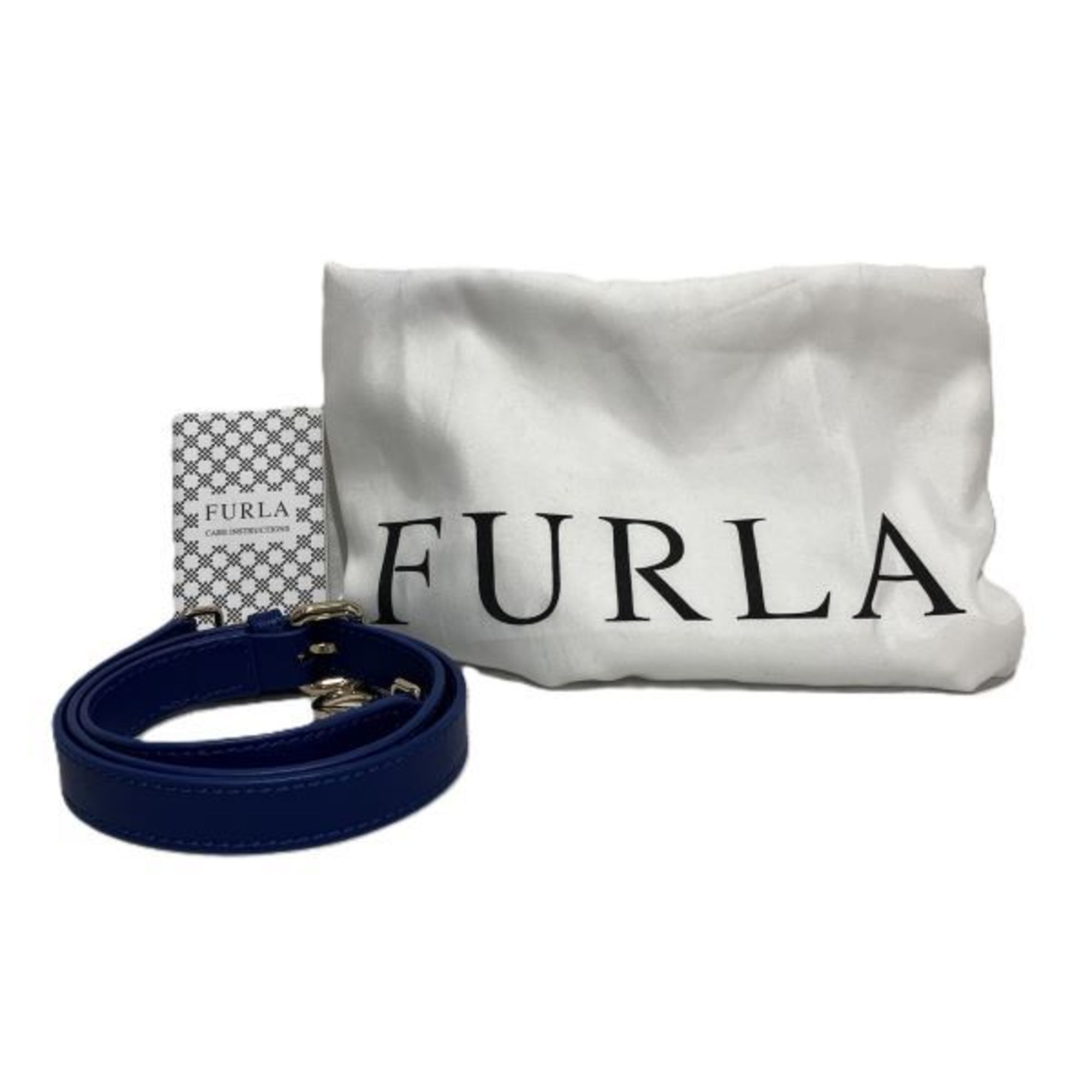 Furla Blue Leather Handbag Shoulder Bag (Pre-Owned)