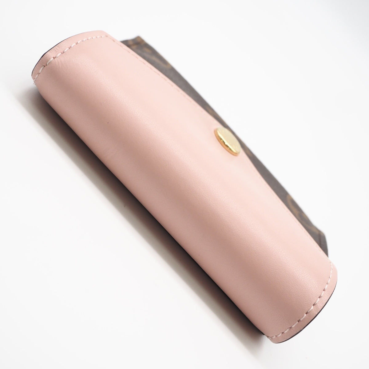 Louis Vuitton Monogram Beige Brown Pink Coated Canvas Wallet (Tri-Fold) (Pre-Owned)