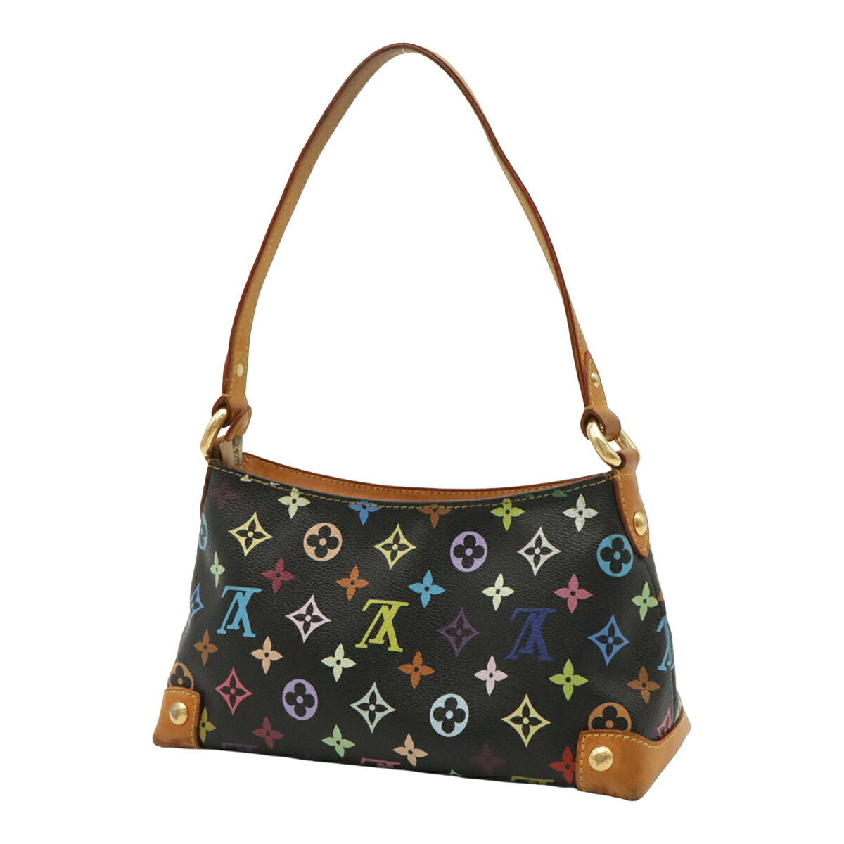 Louis Vuitton Black Multi-Color Noir Monogram Multicolore Canvas Handbag Shoulder Bag (Pre-Owned)