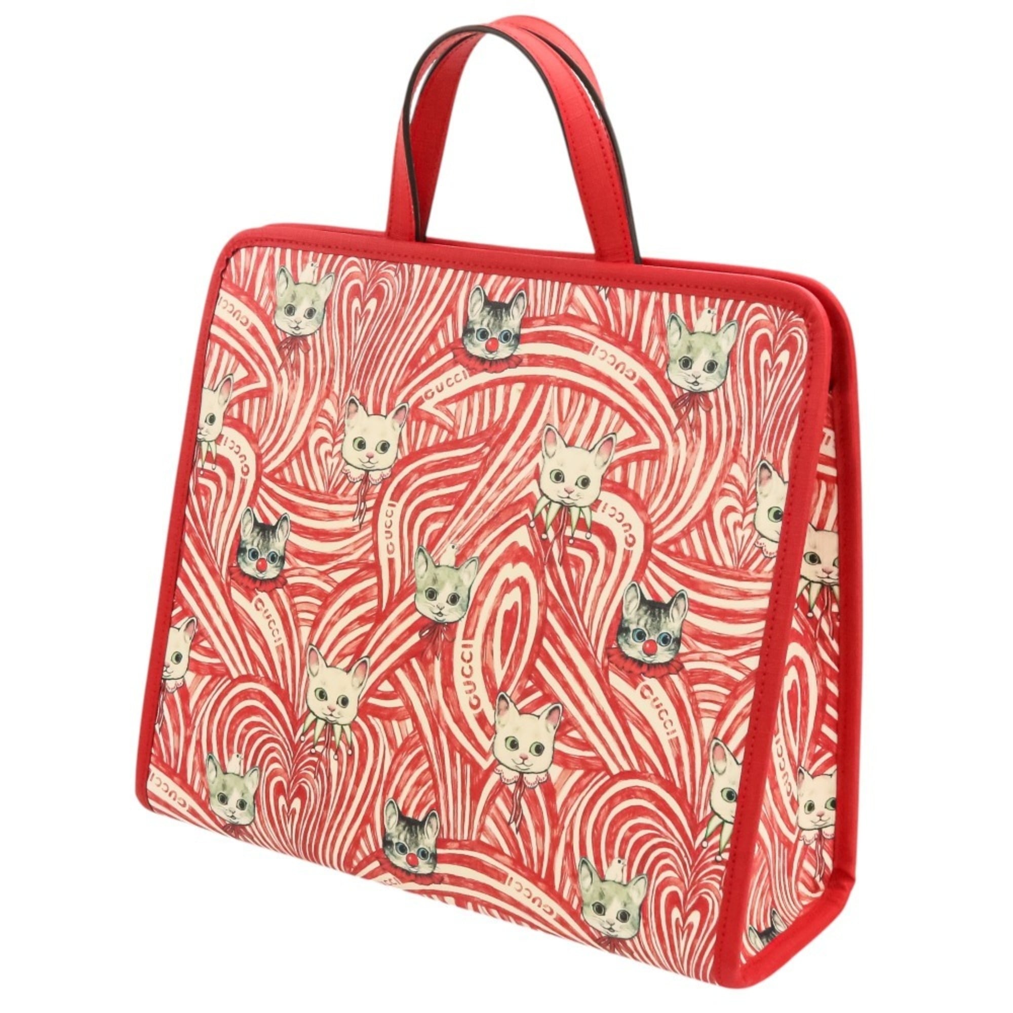 Gucci Red Color Shoulder Bag Tote Bag (Pre-Owned)