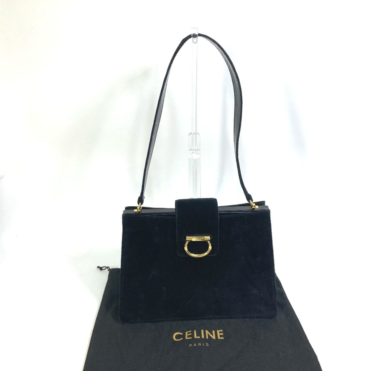 Celine Black Leather Shoulder Bag (Pre-Owned)