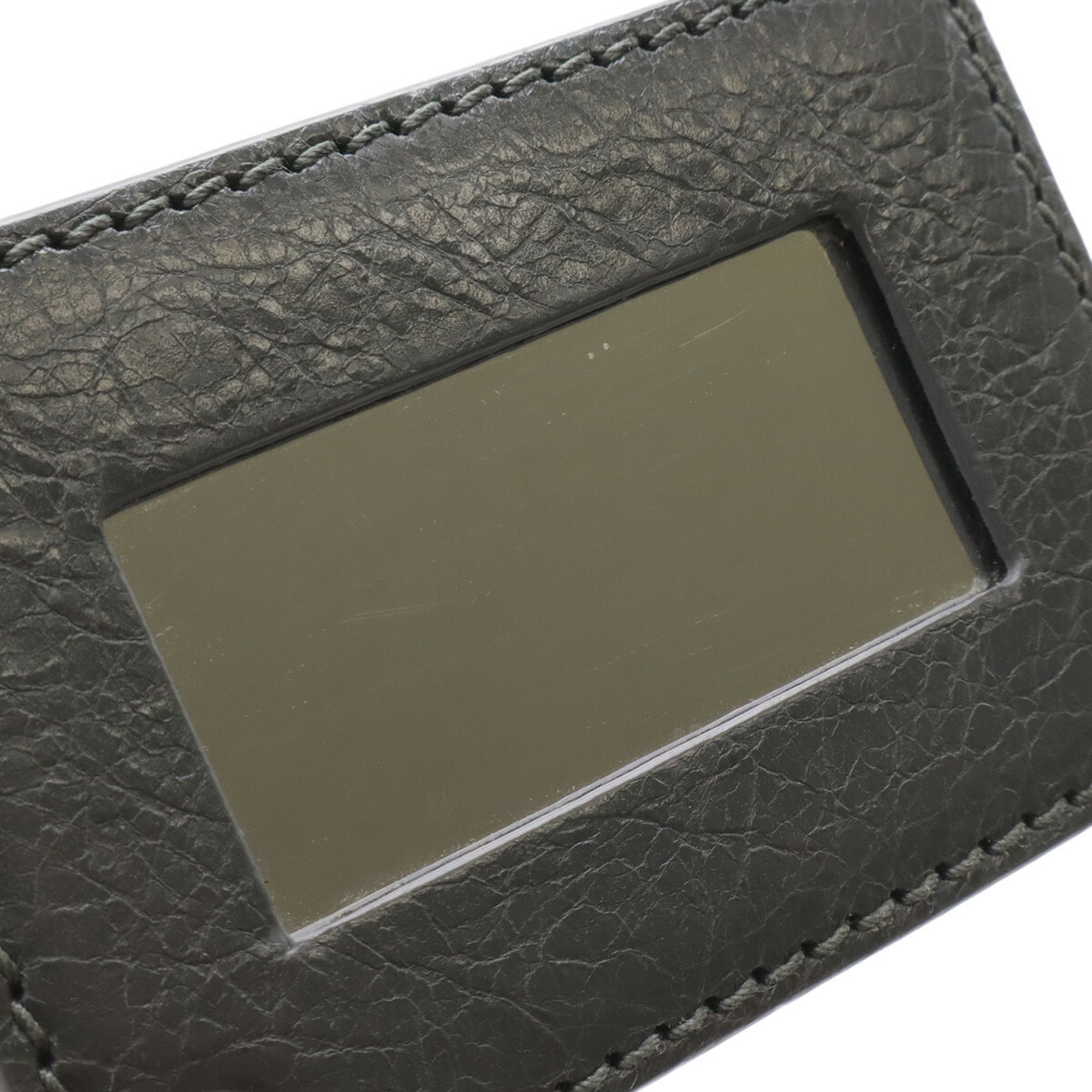 Balenciaga Giant Dark Gray Leather Clutch Bag Shoulder Bag (Pre-Owned)