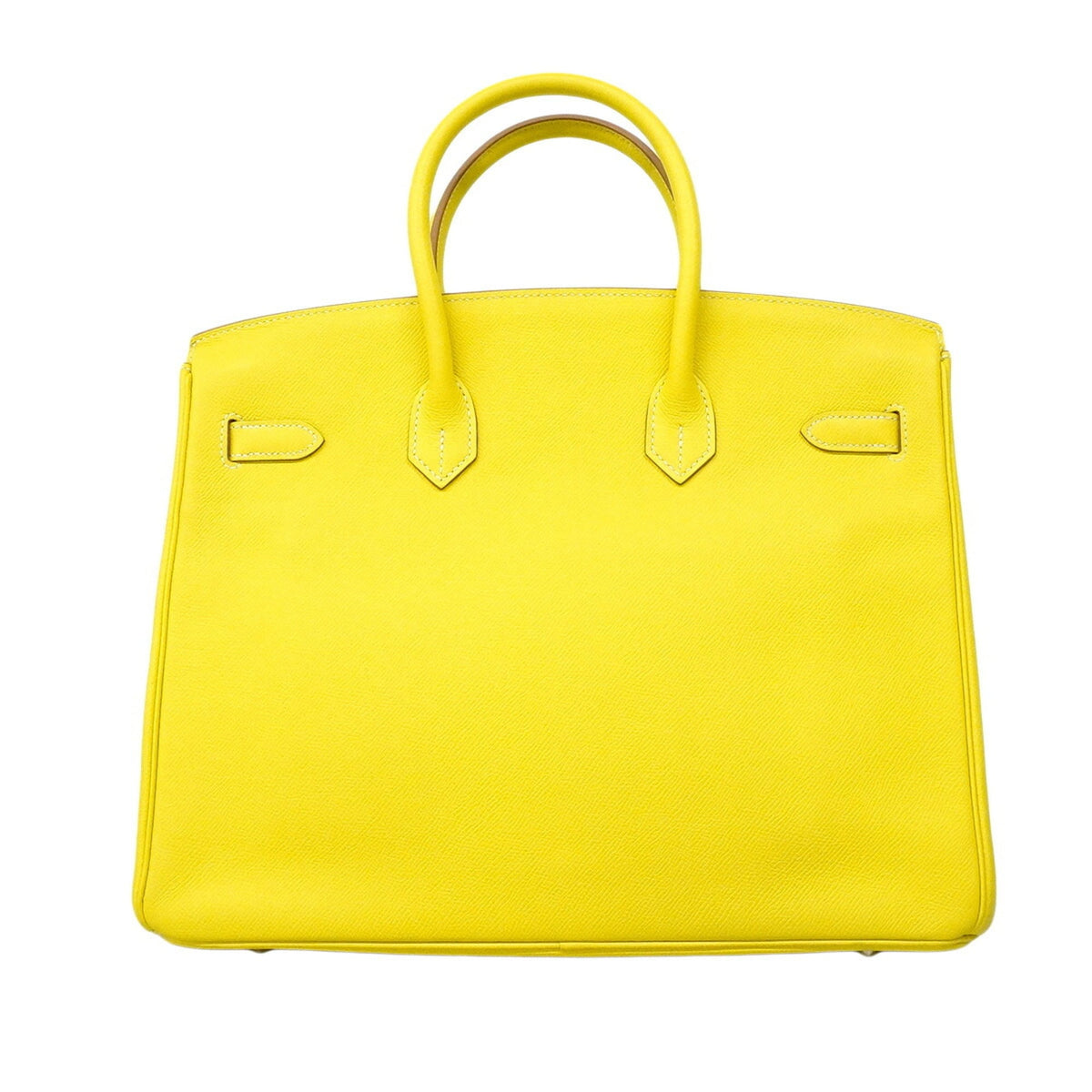Hermes Lime Pearl Gray Leather Handbag (Pre-Owned)