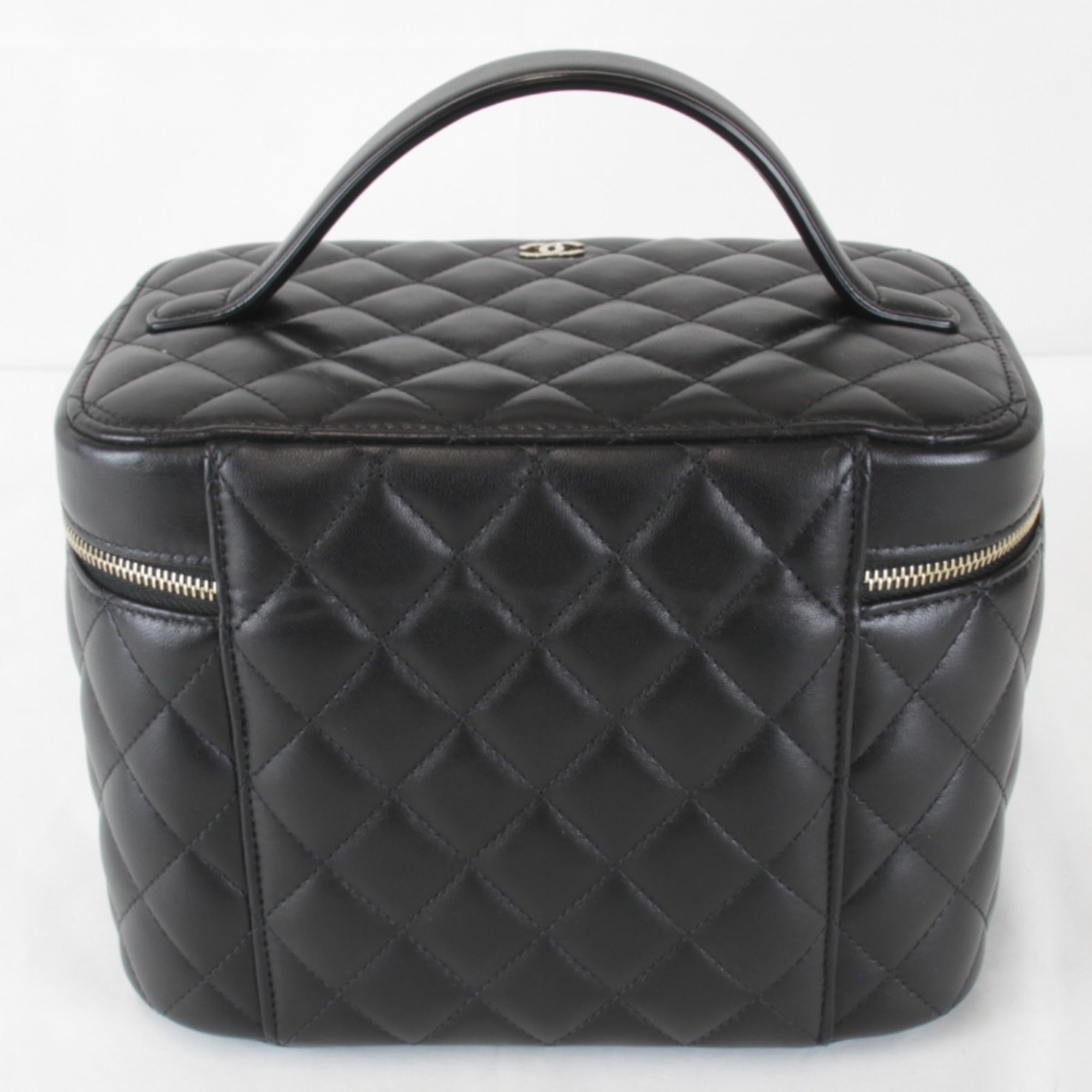 Chanel Black Leather Vanity Bag (Pre-Owned)