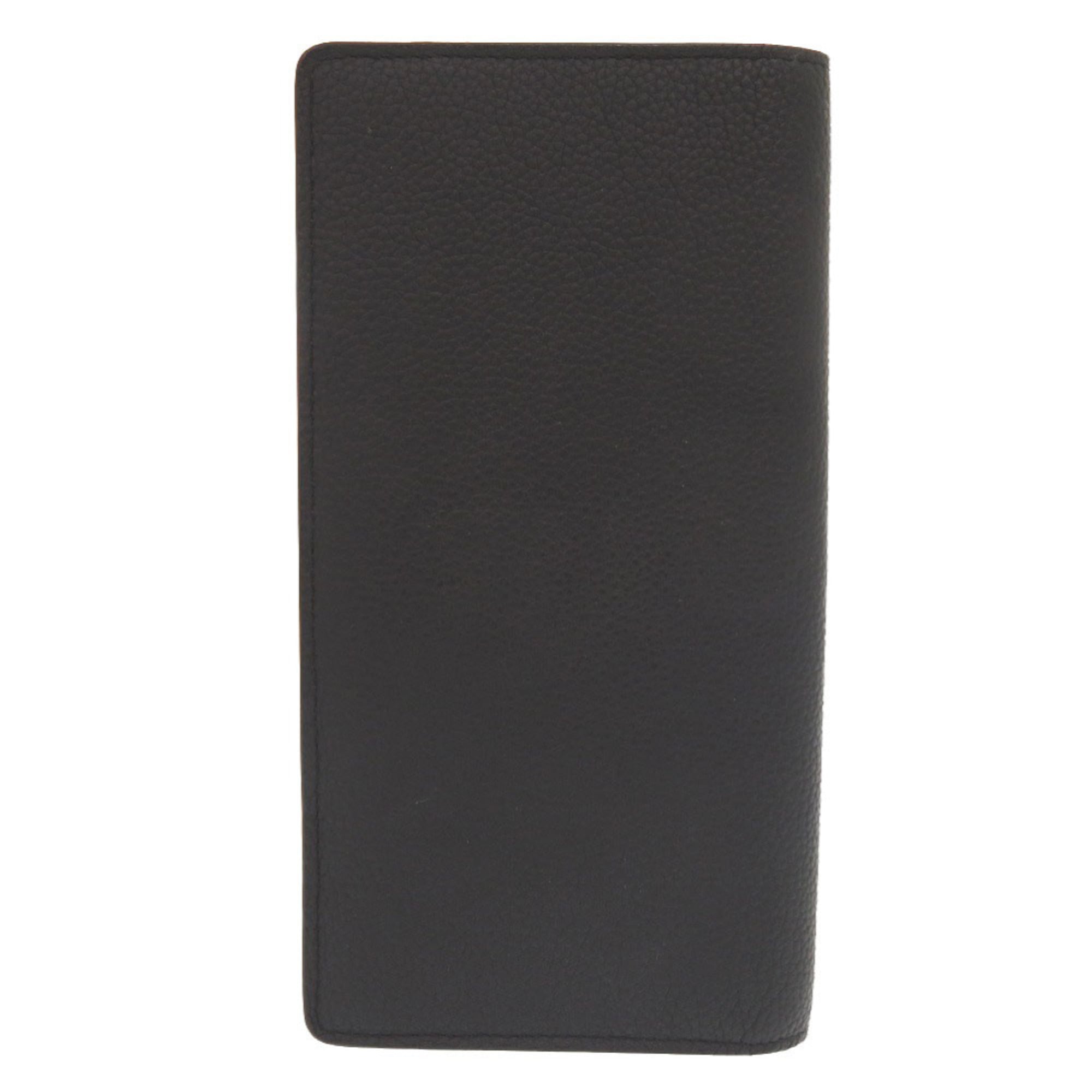 Louis Vuitton Black Leather Long Wallet (Bi-Fold) (Pre-Owned)