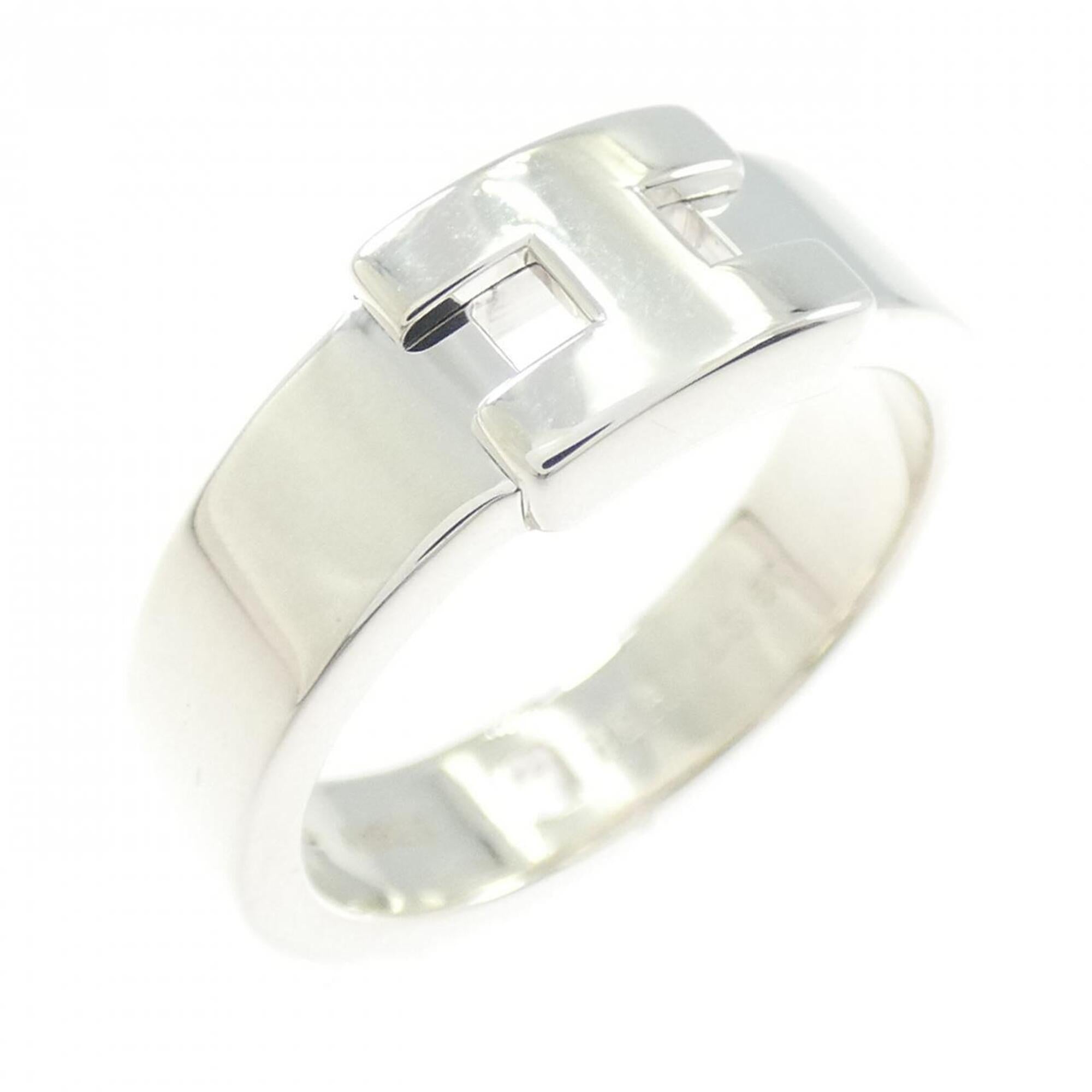 Hermes Silver 925 Band Ring (Pre-Owned)