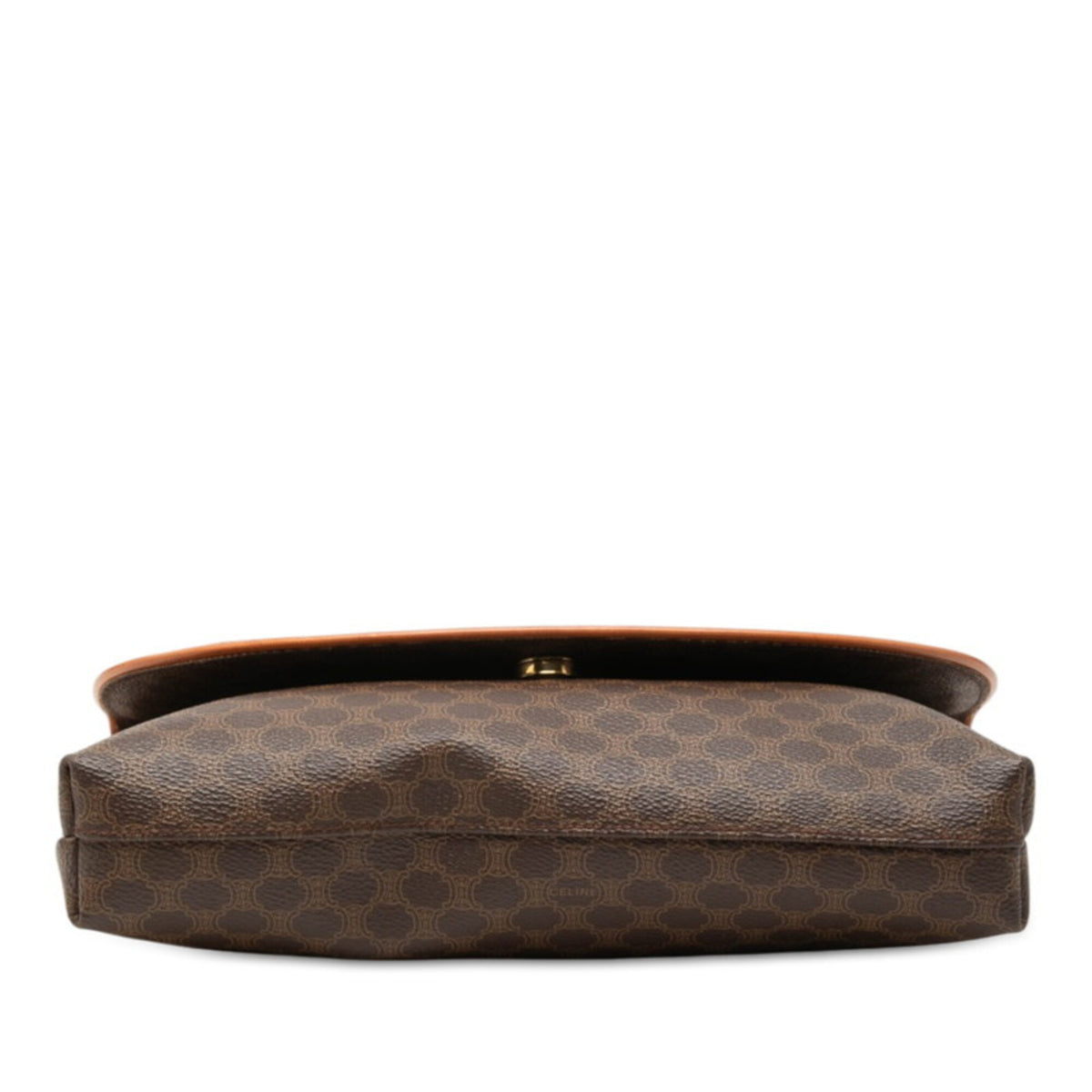 Celine Macadam Brown Pvc Leather Clutch Bag Shoulder Bag (Pre-Owned)