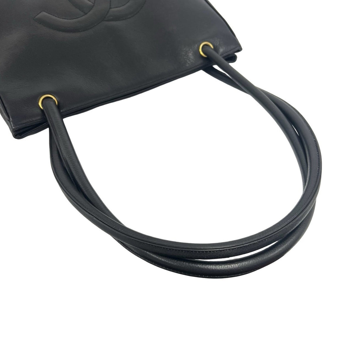 Chanel Black Grained Calfskin Tote Bag (Pre-Owned)