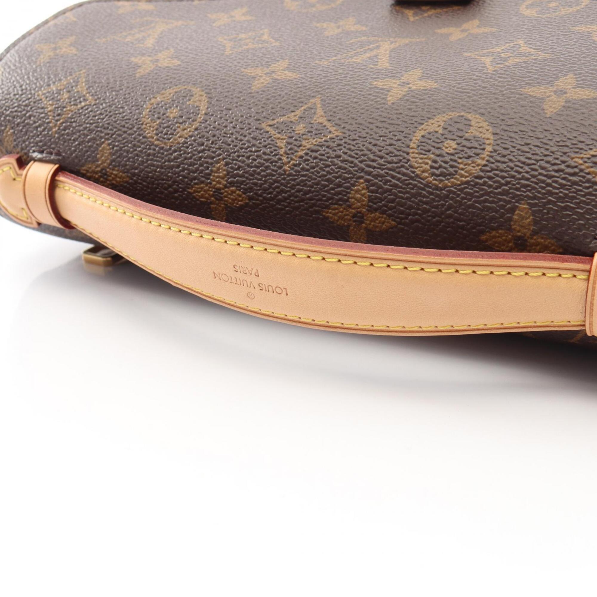 Louis Vuitton Brown Coated Canvas Leather Handbag Pochette (Pre-Owned)