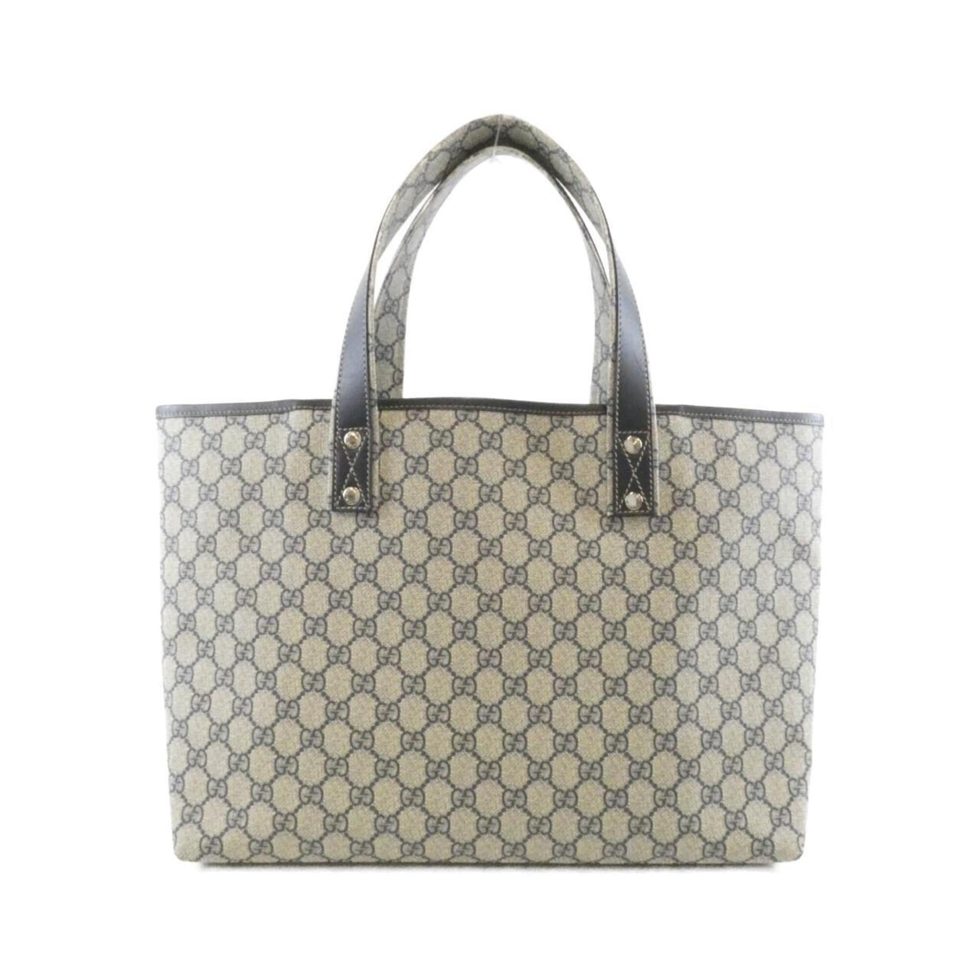 Gucci Beige Blue Gg Plus Handbag (Pre-Owned)