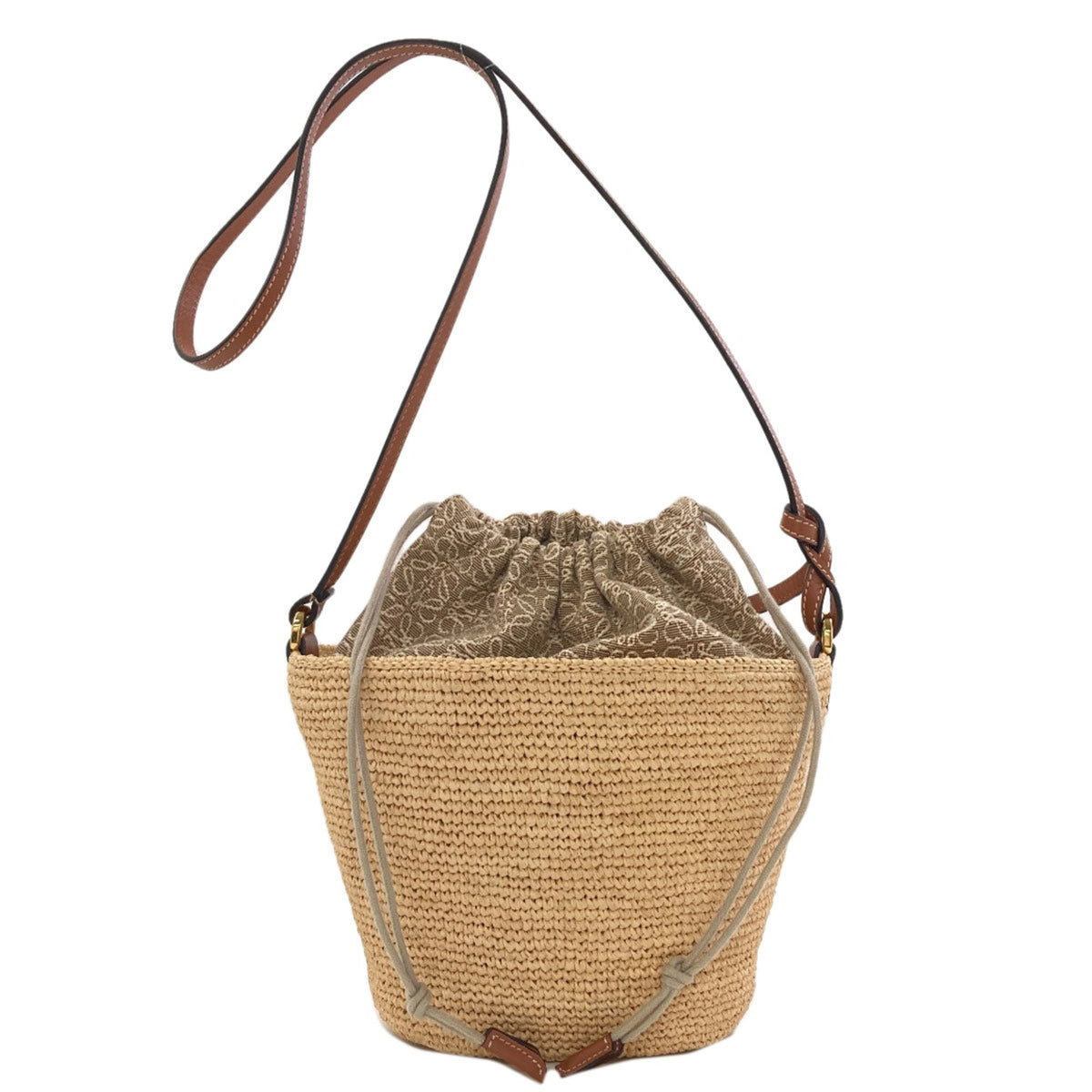 Loewe Brown Raffia Pochette Shoulder Bag (Pre-Owned)