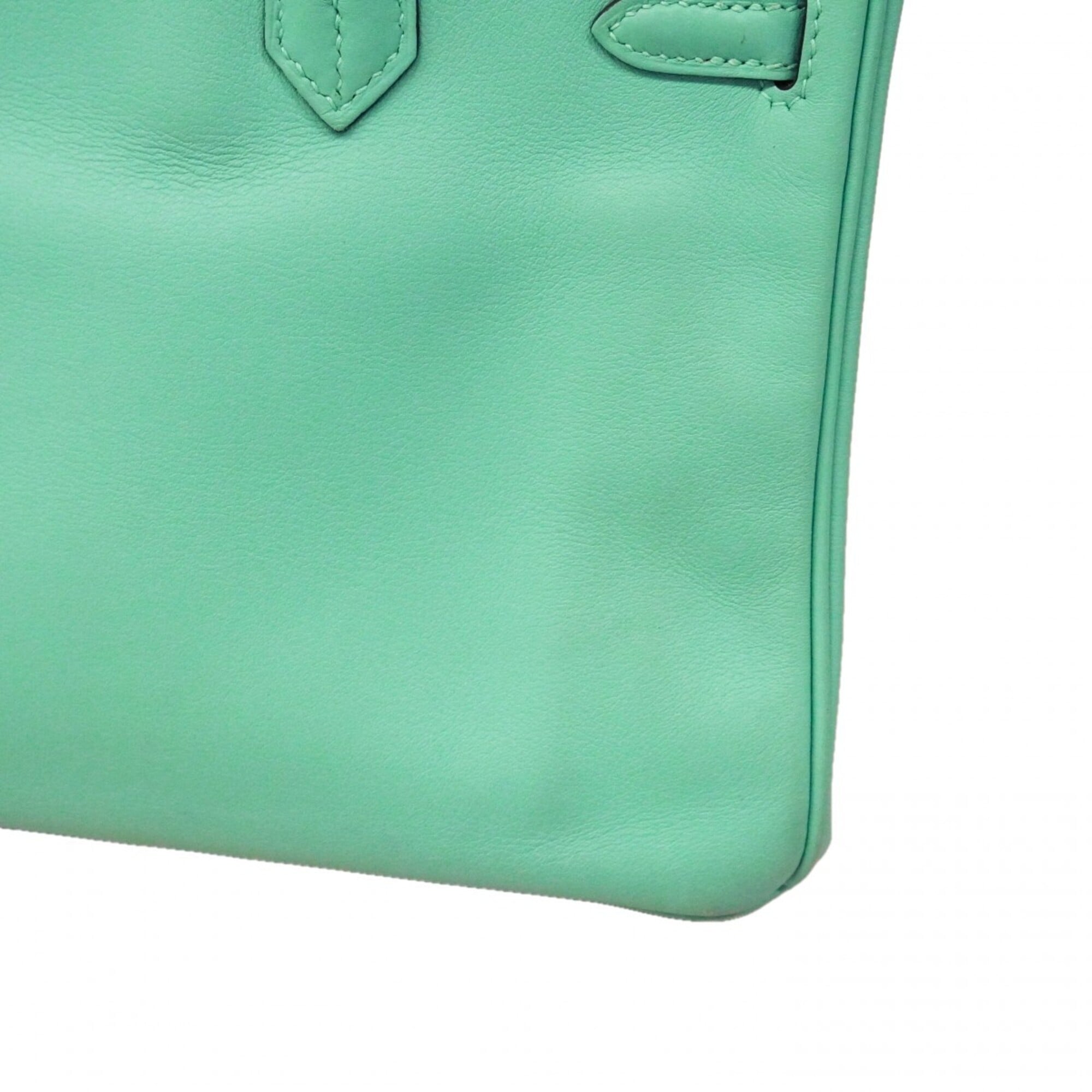 Hermes Blue Atoll Swift Leather Handbag (Pre-Owned)