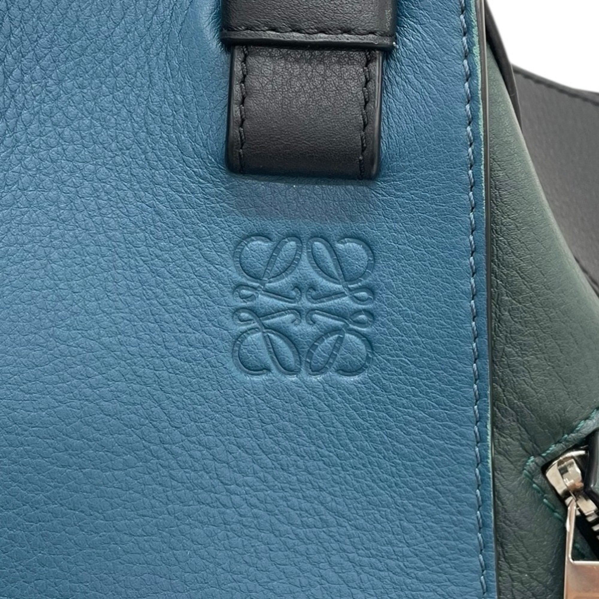 Loewe Black Blue Green Handbag Shoulder Bag (Pre-Owned)