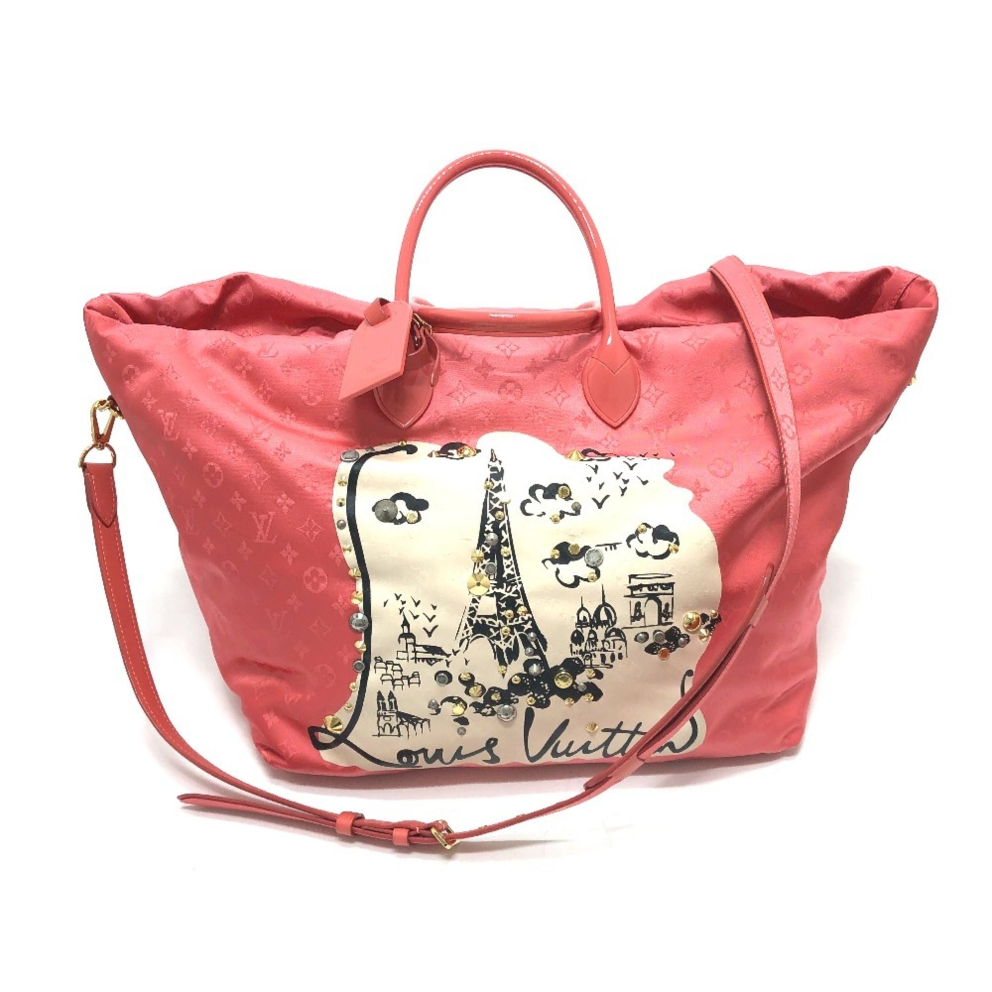 Louis Vuitton Pink Nylon Tote Bag (Pre-Owned)