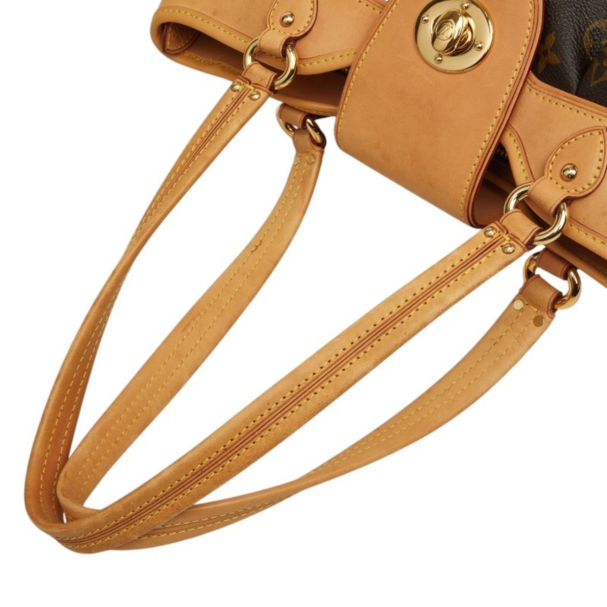 Louis Vuitton Brown Pvc Leather Handbag Tote Bag (Pre-Owned)