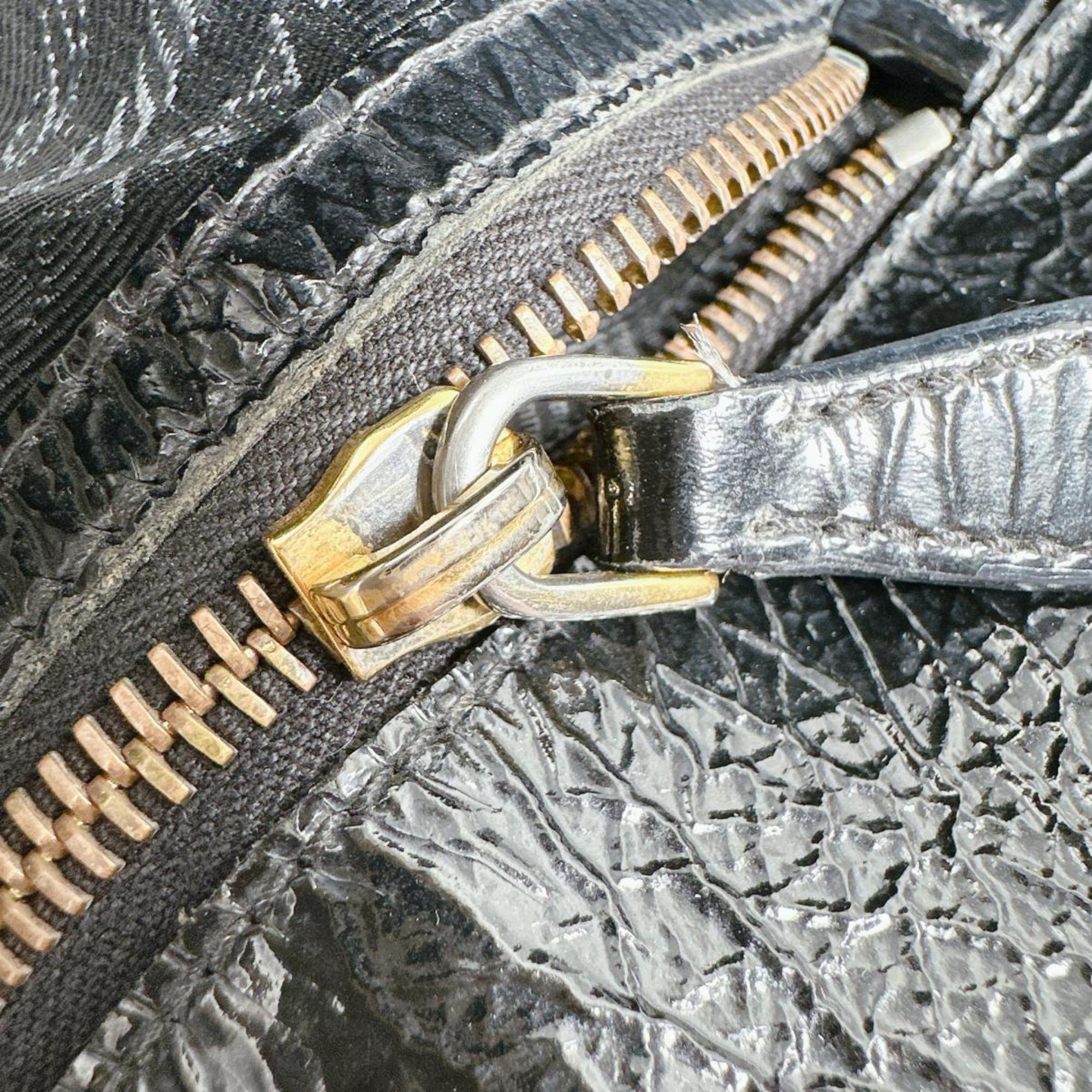 Prada Black Patent Leather Shoulder Bag Tote Bag (Pre-Owned)