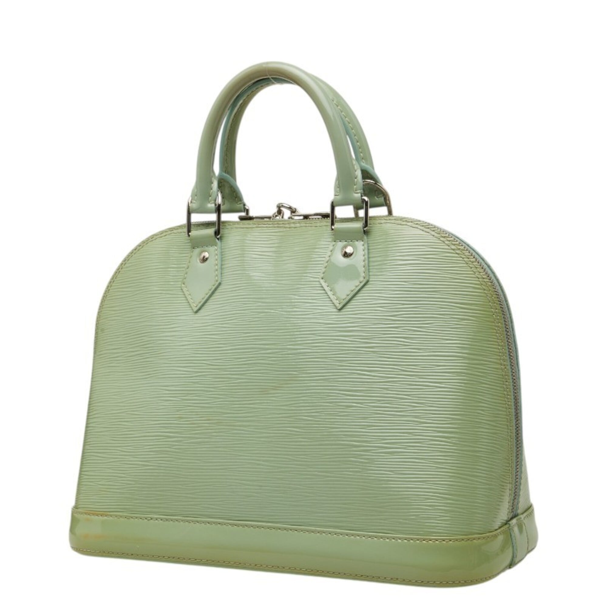 Louis Vuitton Green Patent Leather Handbag Shoulder Bag (Pre-Owned)