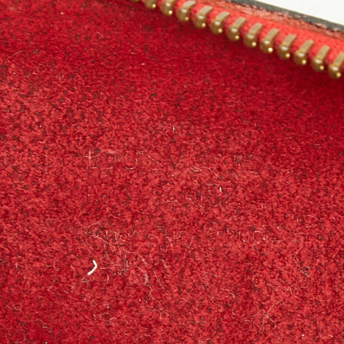 Louis Vuitton Castilian Red Leather Handbag Pouch (Pre-Owned)