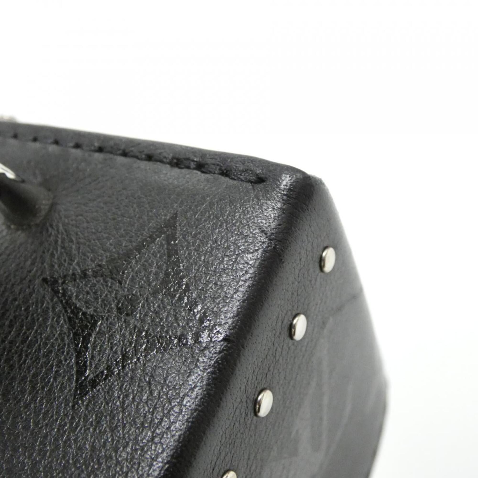 Louis Vuitton Black Leather Handbag (Pre-Owned)