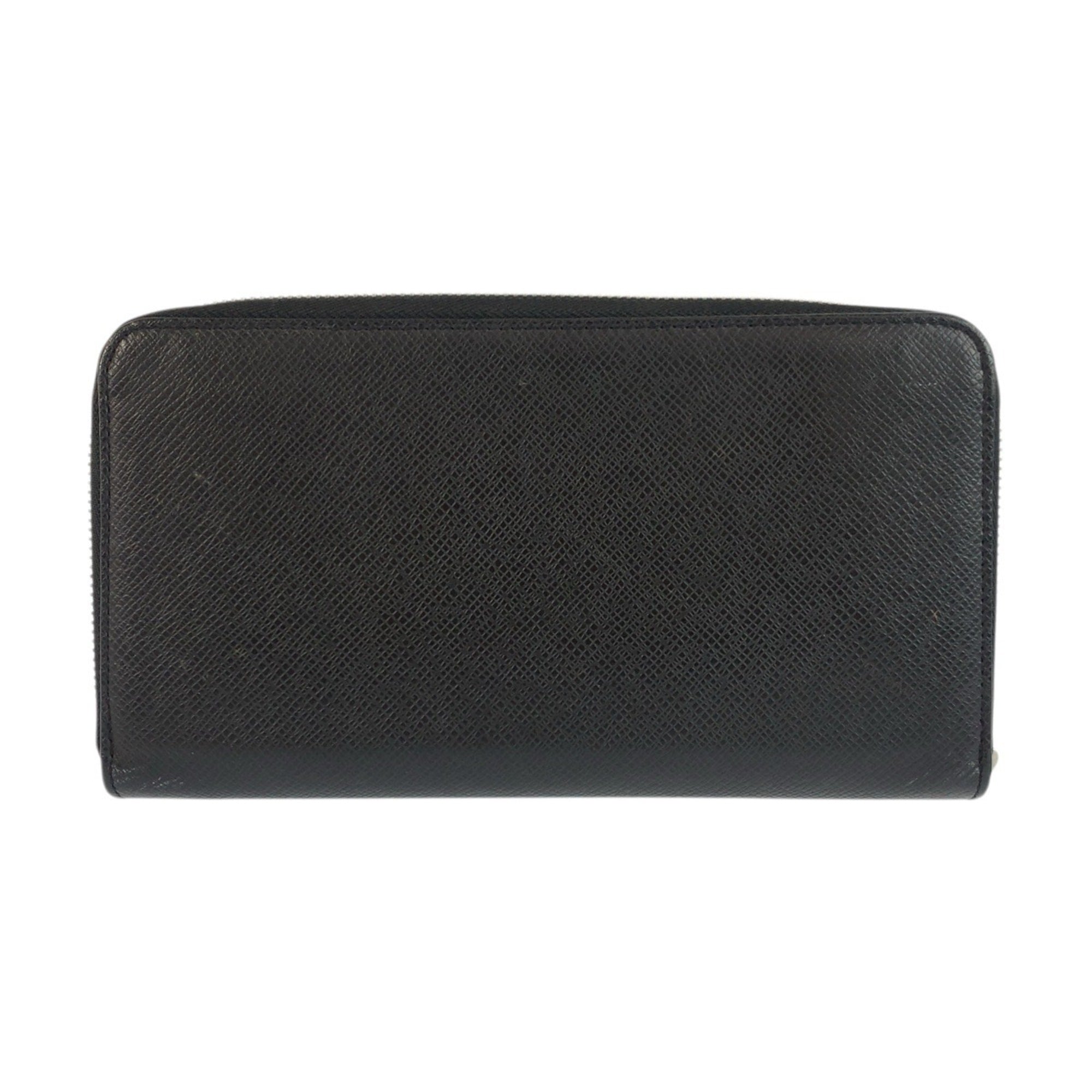 Louis Vuitton Black Noir Leather Long Wallet (Bi-Fold) (Pre-Owned)