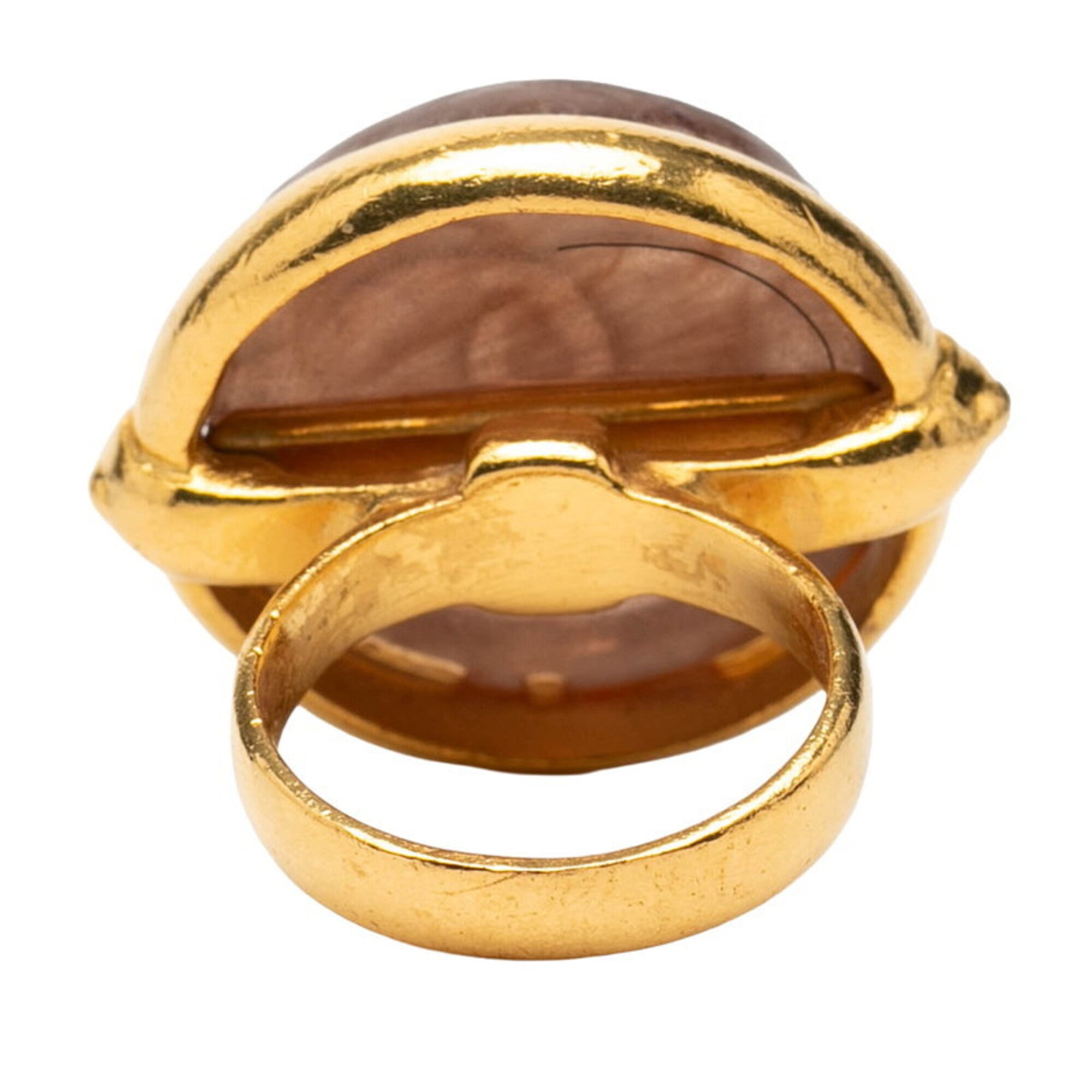 Chanel Gold Brown Band Ring (Pre-Owned)