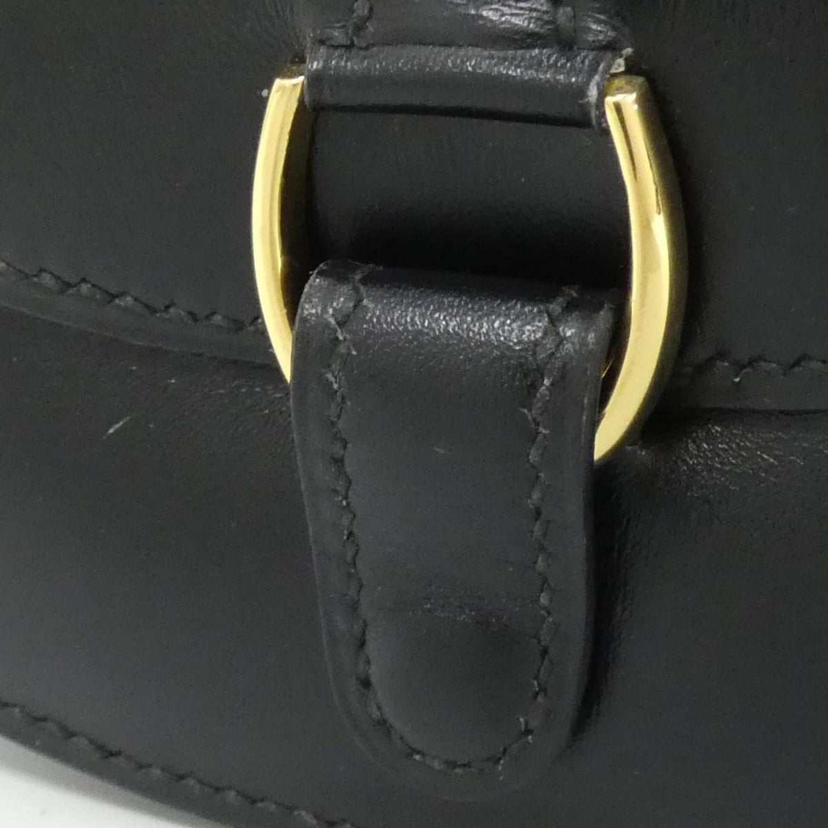 Hermes Black Box Calf Leather Fanny Pack (Pre-Owned)