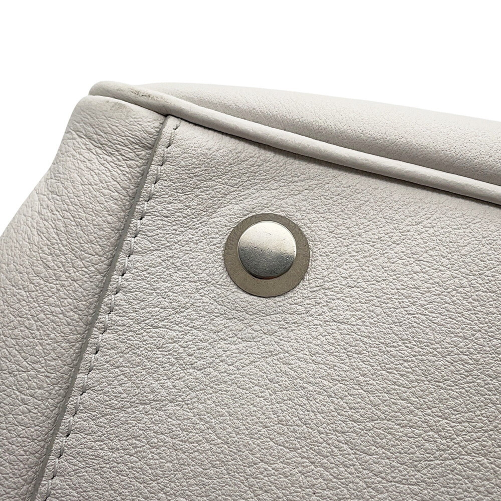 Balenciaga White Leather Handbag Shoulder Bag (Pre-Owned)