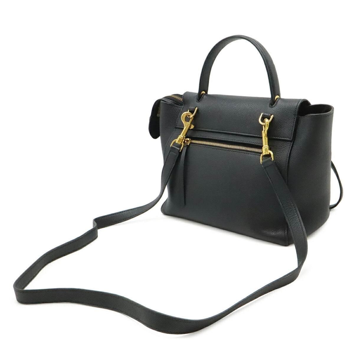 Celine Black Leather Handbag Shoulder Bag (Pre-Owned)